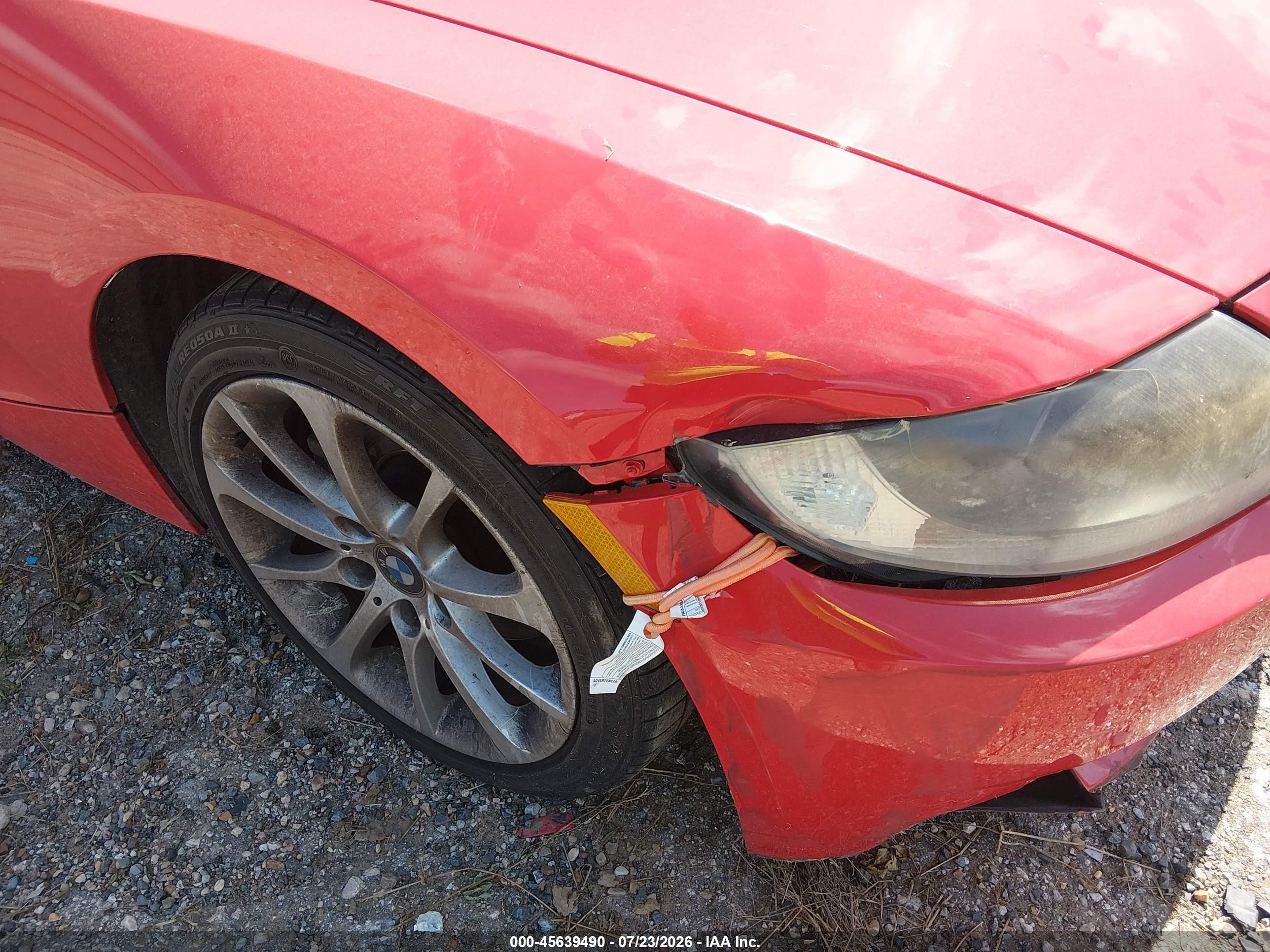 2006 Bmw Z4 3.0i Red vin: 4USBU335X6LW67410