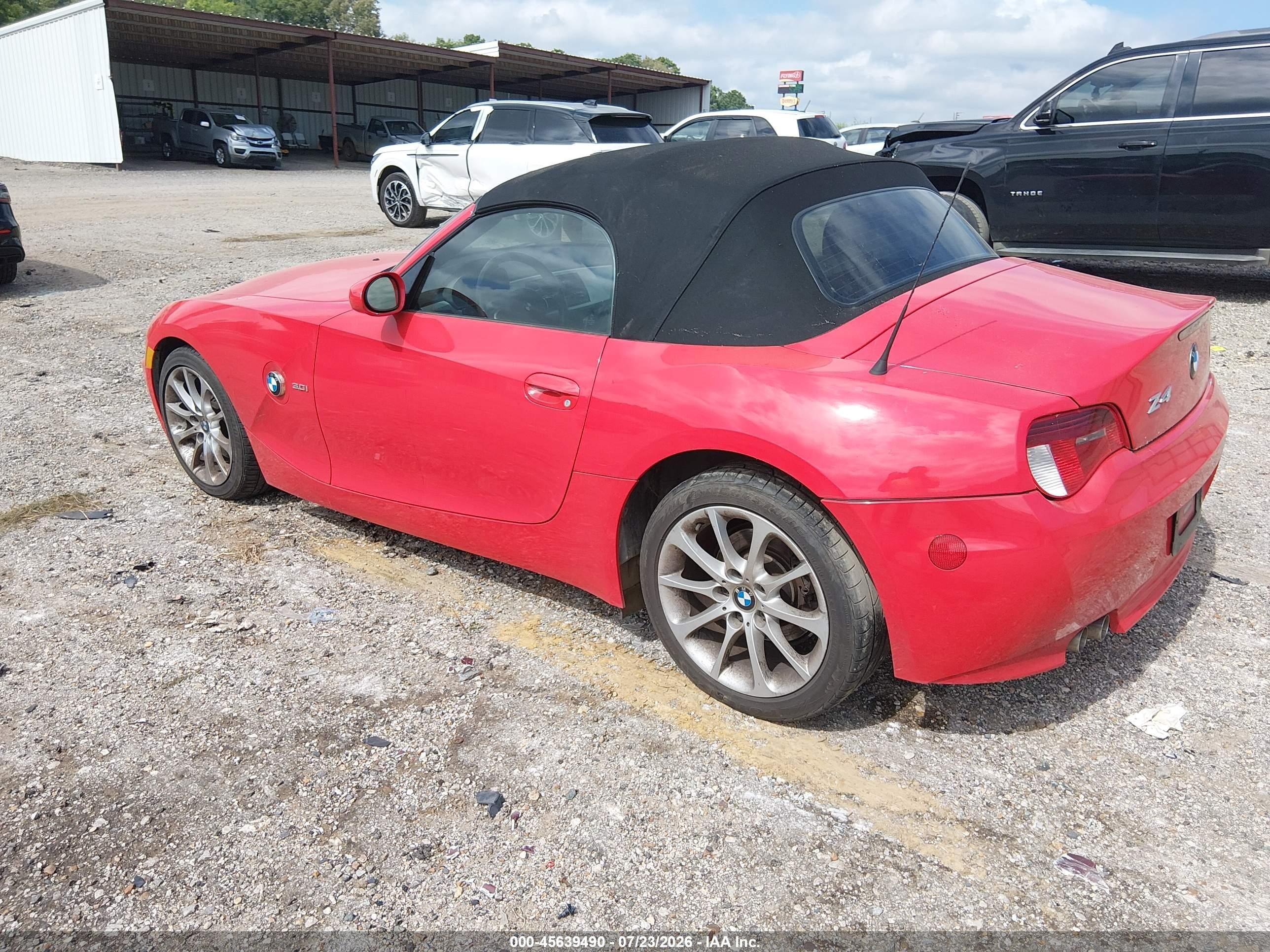 2006 Bmw Z4 3.0i Red vin: 4USBU335X6LW67410