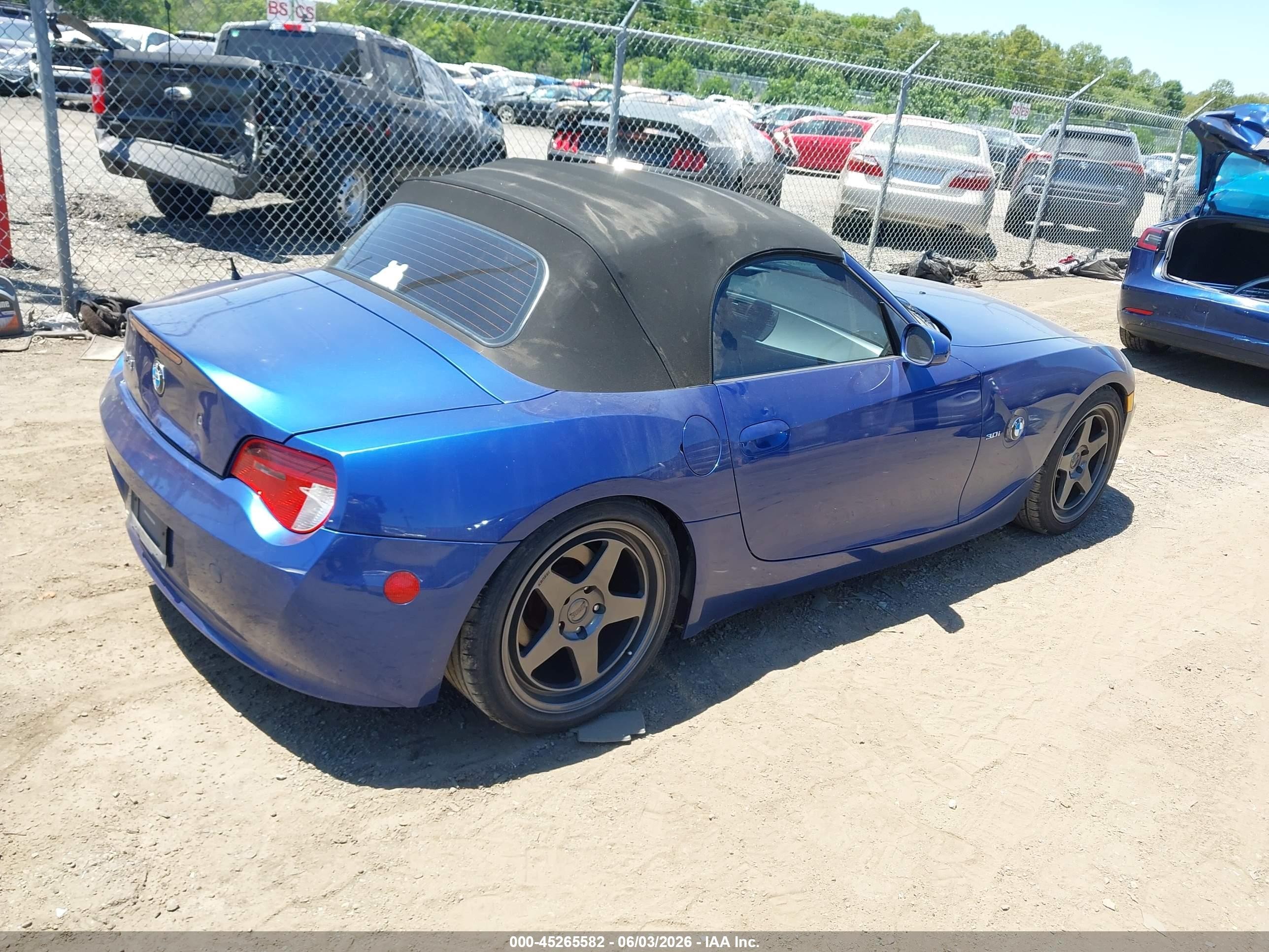 2007 Bmw Z4 3.0i Navy vin: 4USBU335X7LW71233