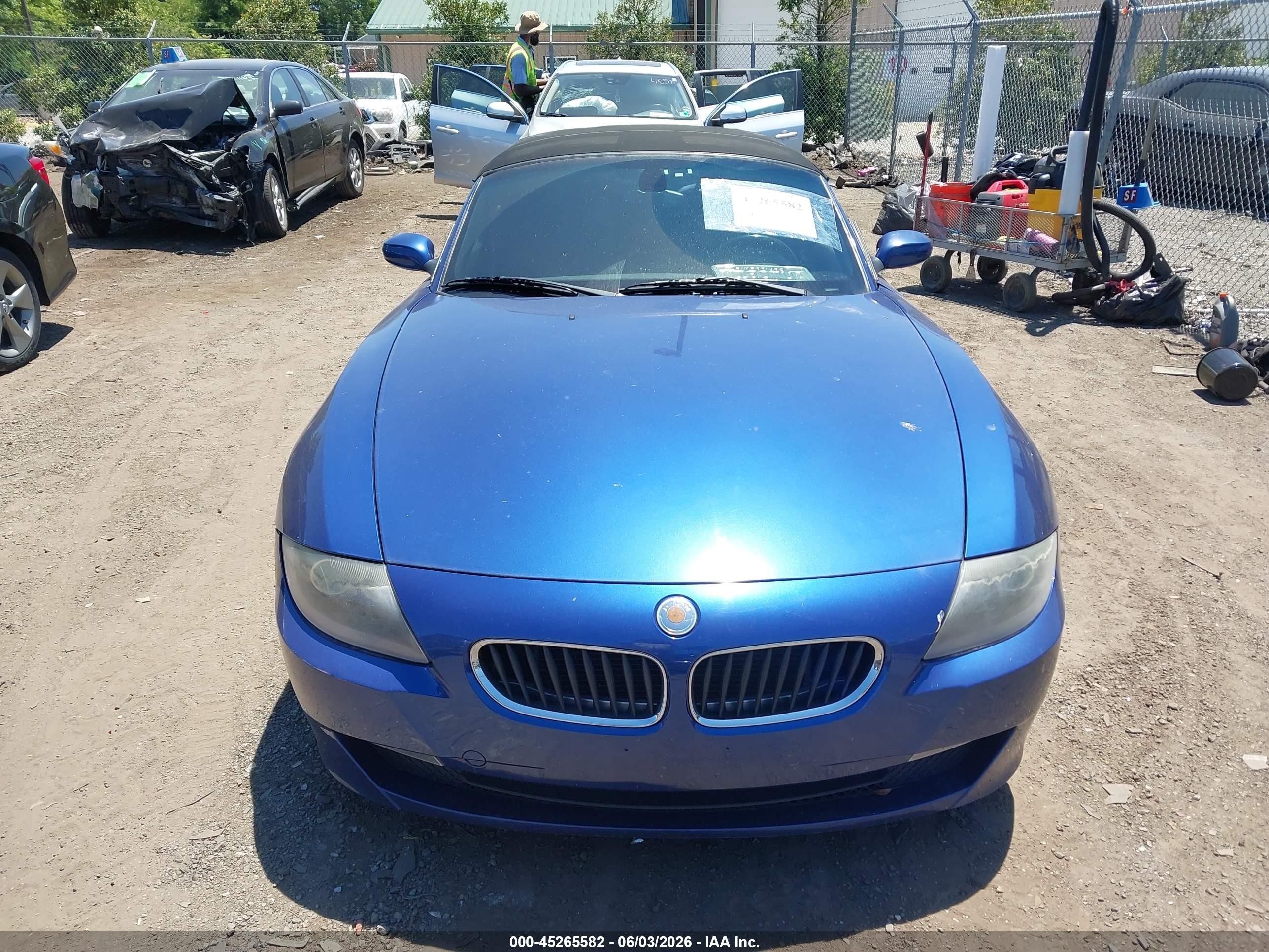 2007 Bmw Z4 3.0i Navy vin: 4USBU335X7LW71233