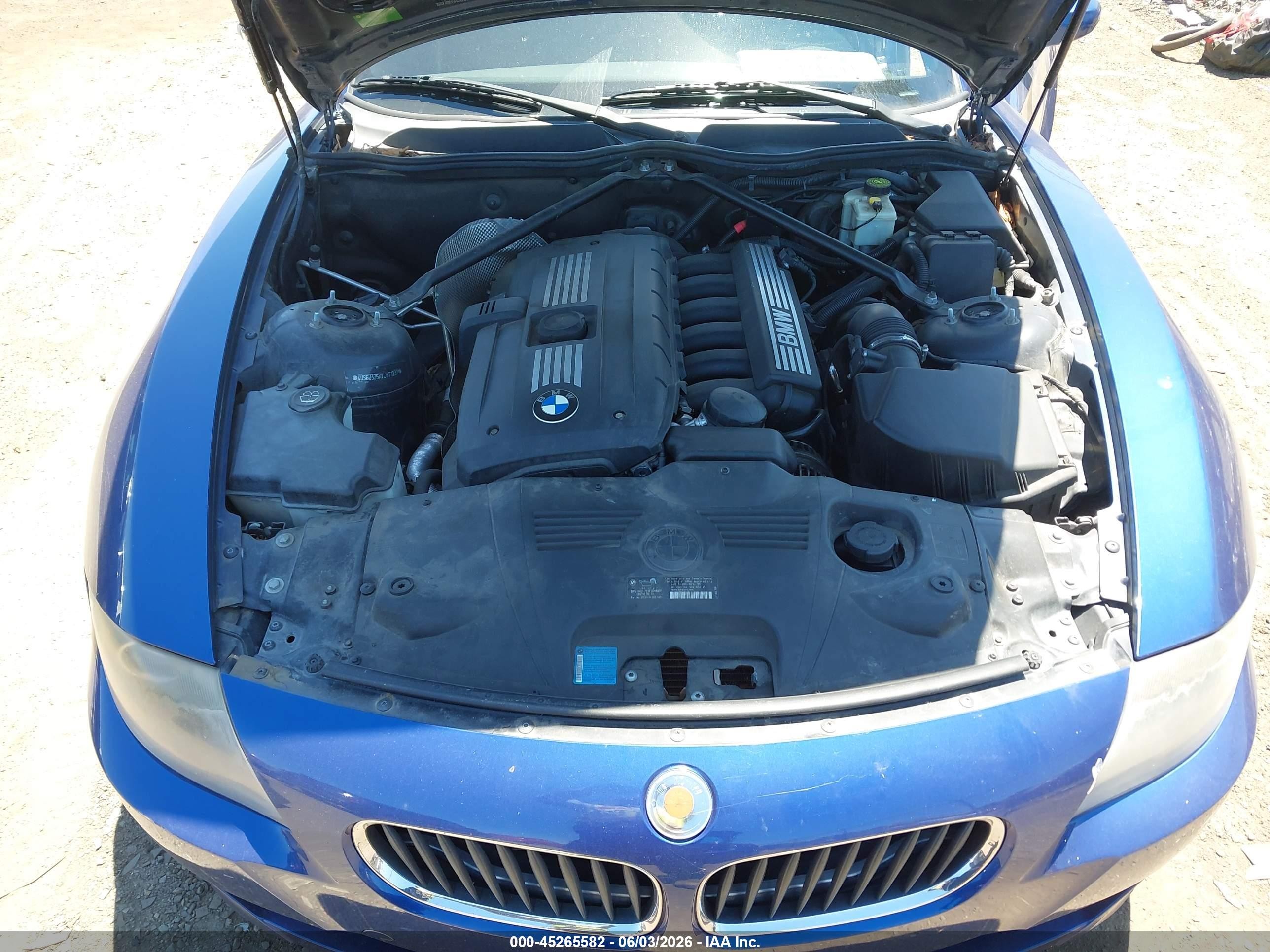 2007 Bmw Z4 3.0i Navy vin: 4USBU335X7LW71233