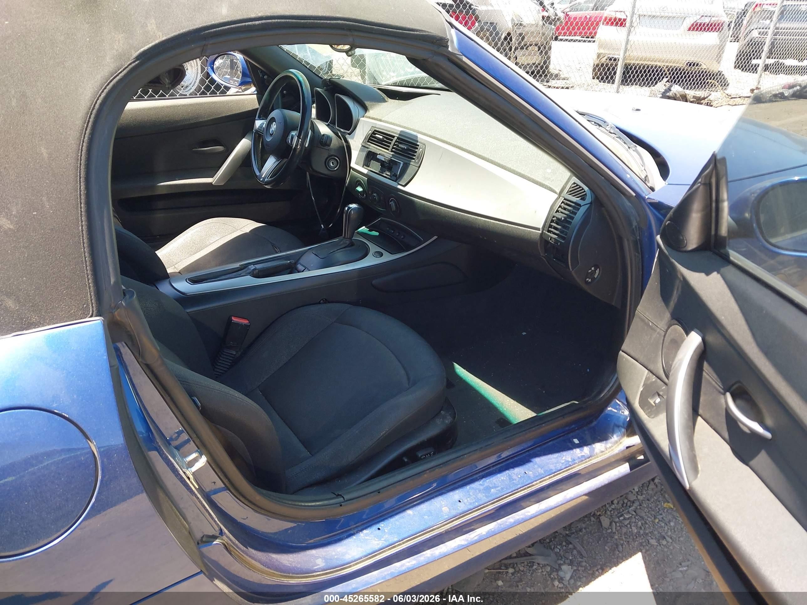 2007 Bmw Z4 3.0i Navy vin: 4USBU335X7LW71233