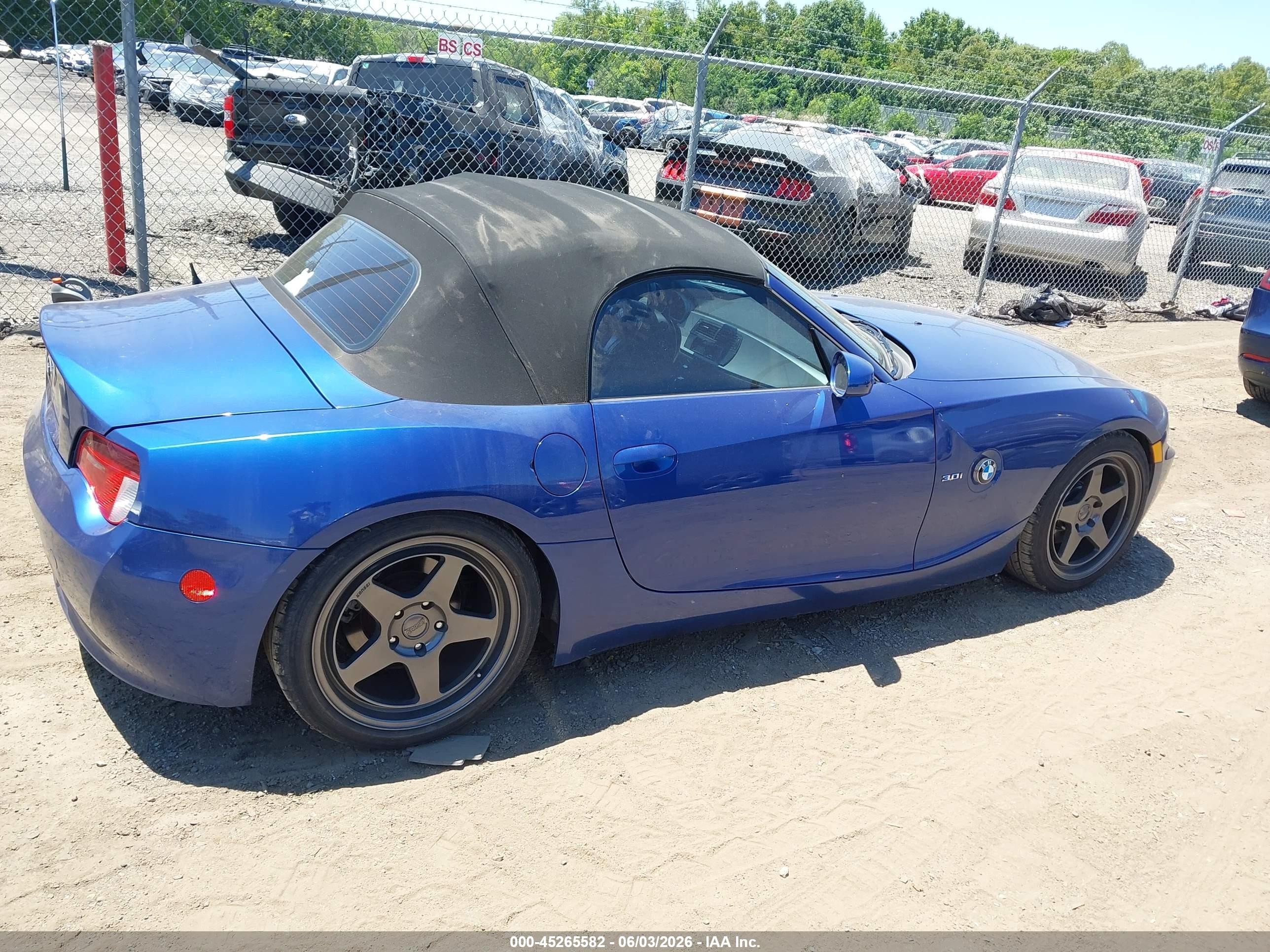 2007 Bmw Z4 3.0i Navy vin: 4USBU335X7LW71233