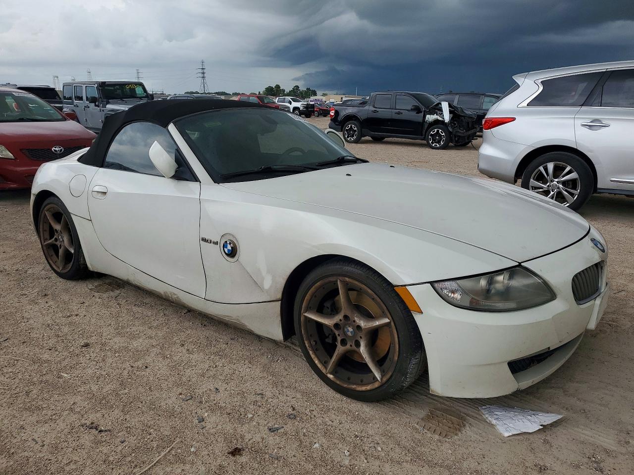 2007 Bmw Z4 3.0si White vin: 4USBU53507LX03683