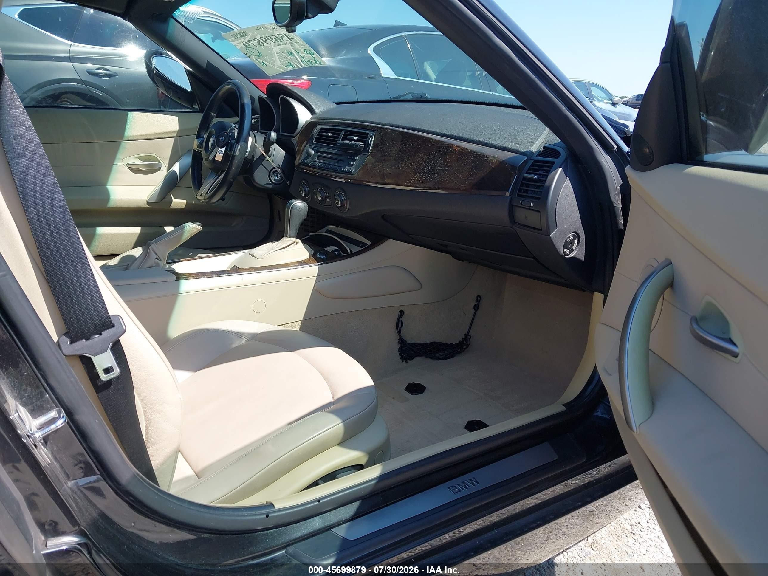 2006 Bmw Z4 3.0si Black vin: 4USBU53516LX00922