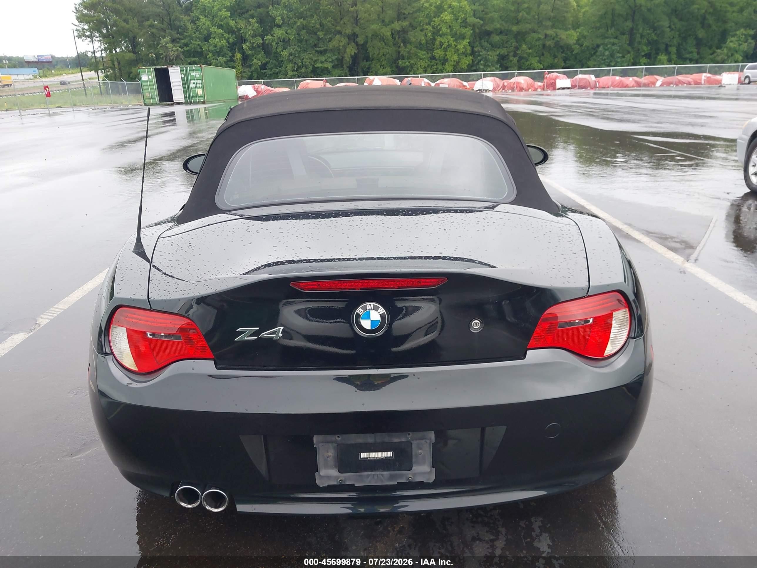 2006 Bmw Z4 3.0si Black vin: 4USBU53516LX00922