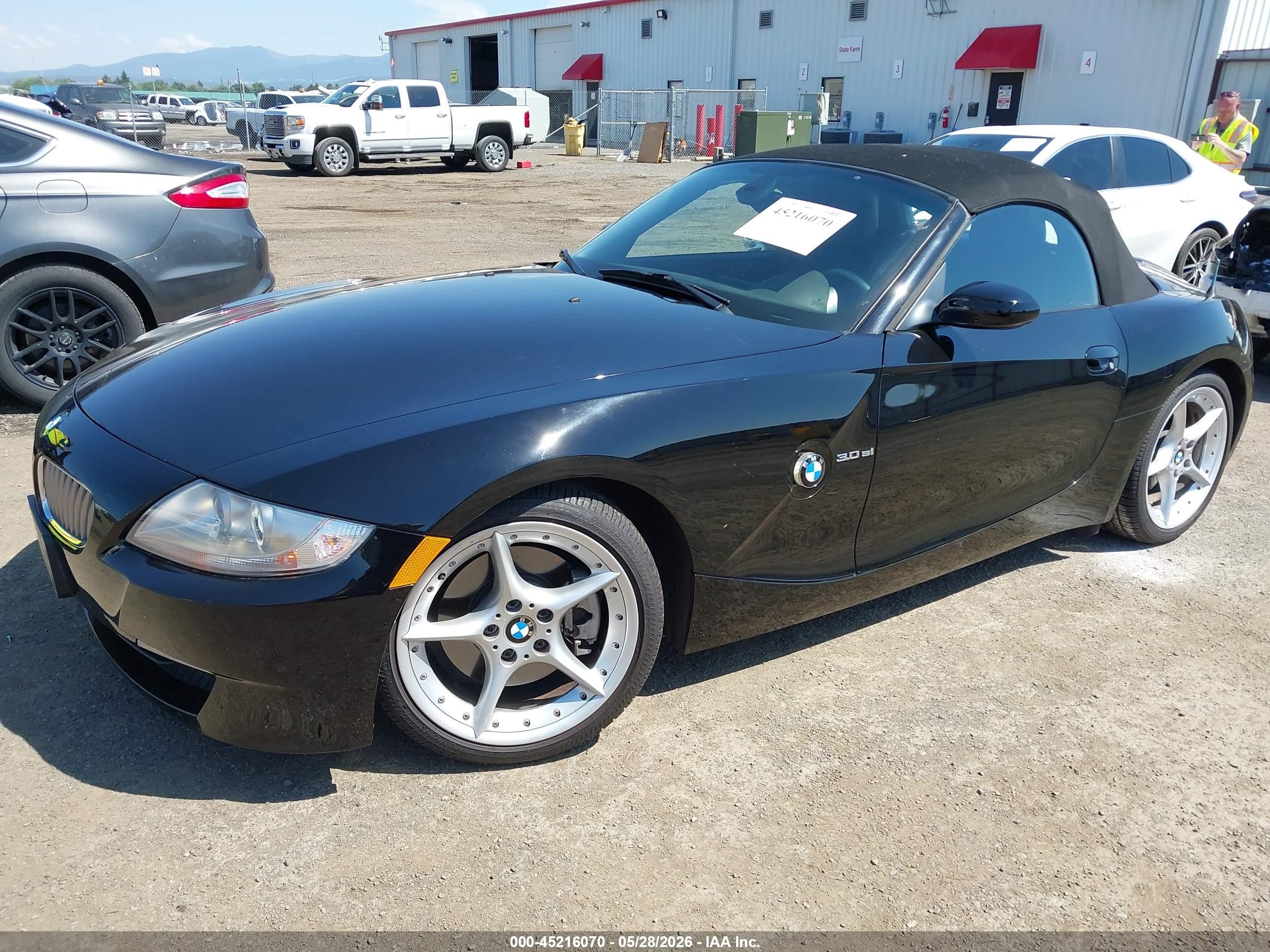 2008 Bmw Z4 3.0si Black vin: 4USBU53518LX03998