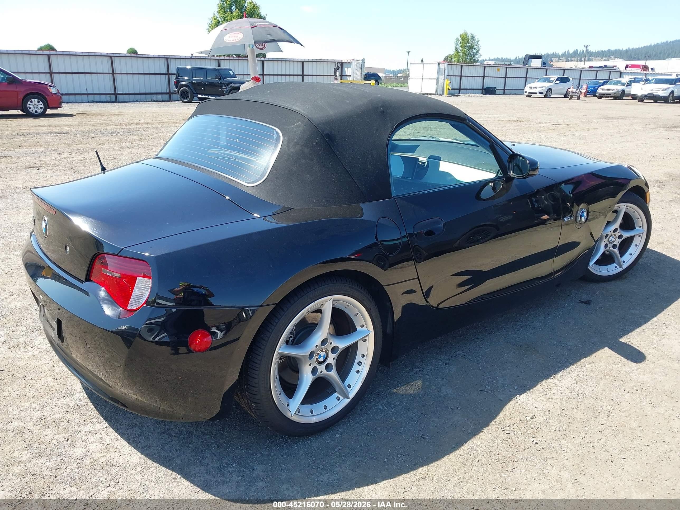 2008 Bmw Z4 3.0si Black vin: 4USBU53518LX03998