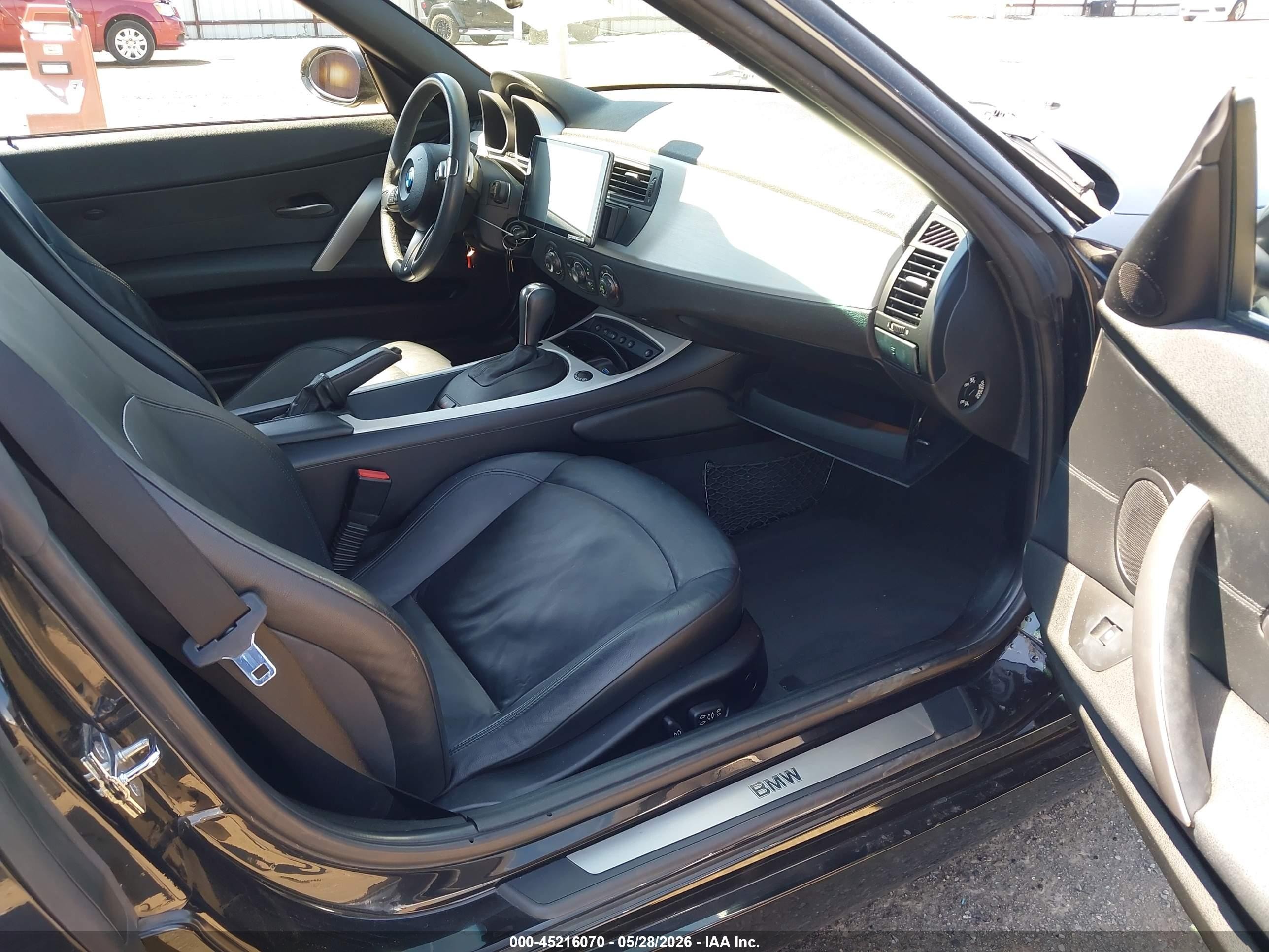2008 Bmw Z4 3.0si Black vin: 4USBU53518LX03998