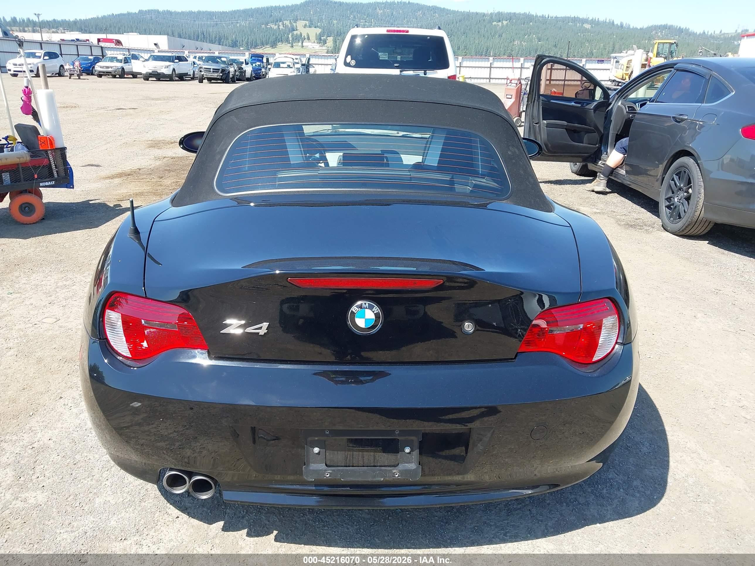 2008 Bmw Z4 3.0si Black vin: 4USBU53518LX03998