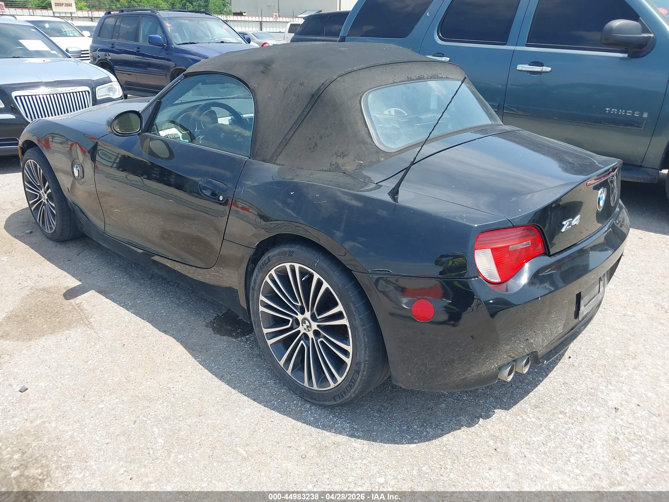 2006 Bmw Z4 3.0si Black vin: 4USBU53526LX00945