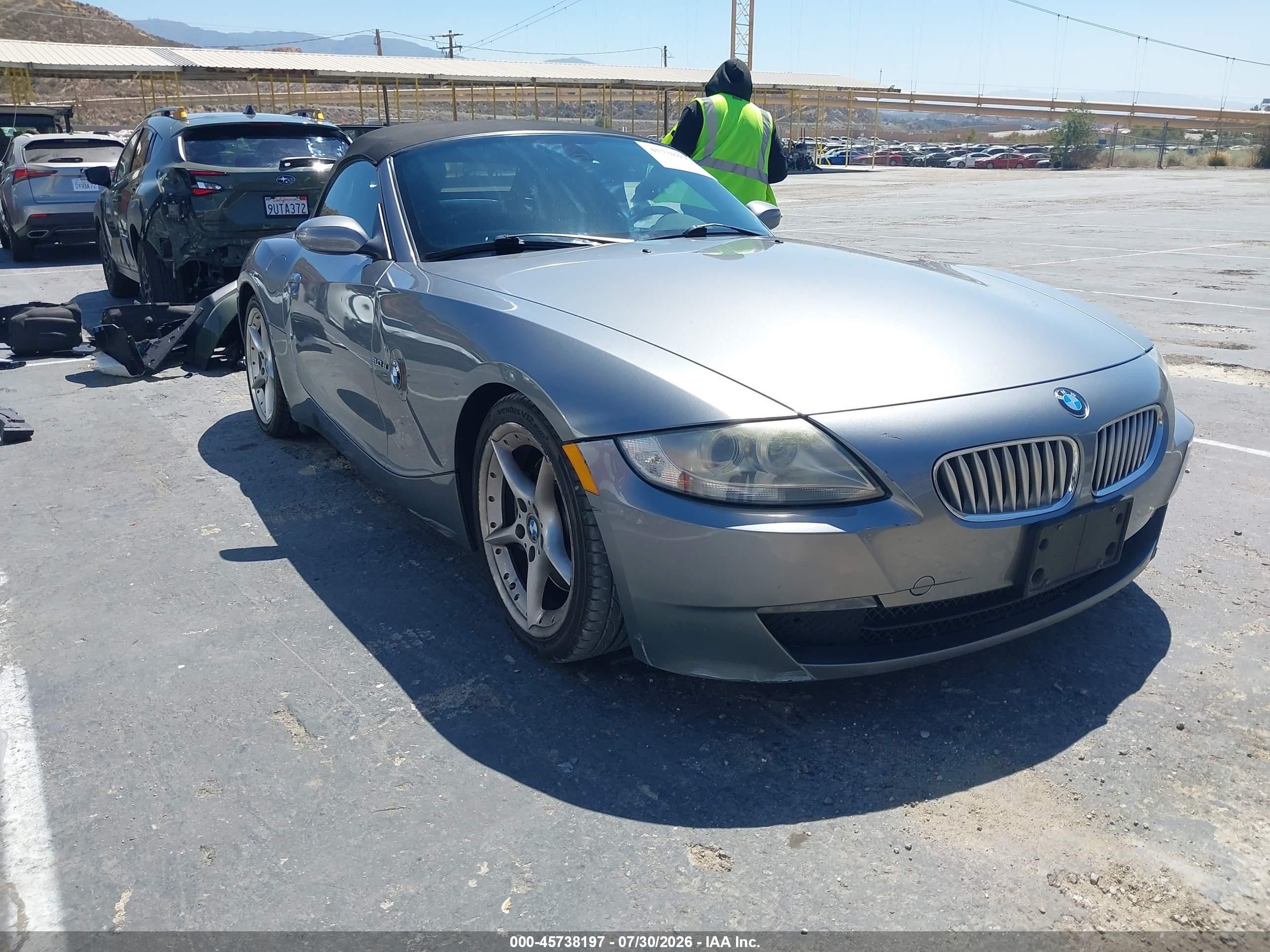 2008 Bmw Z4 3.0si Gray vin: 4USBU53528LX04285