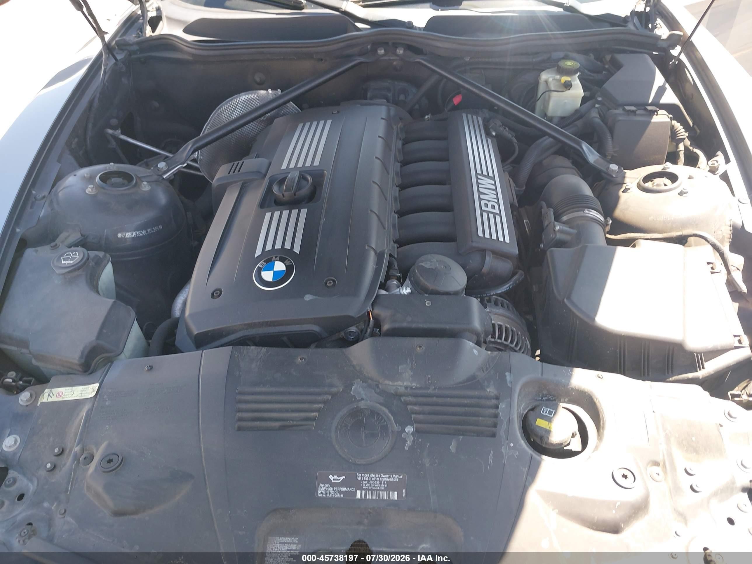 2008 Bmw Z4 3.0si Gray vin: 4USBU53528LX04285