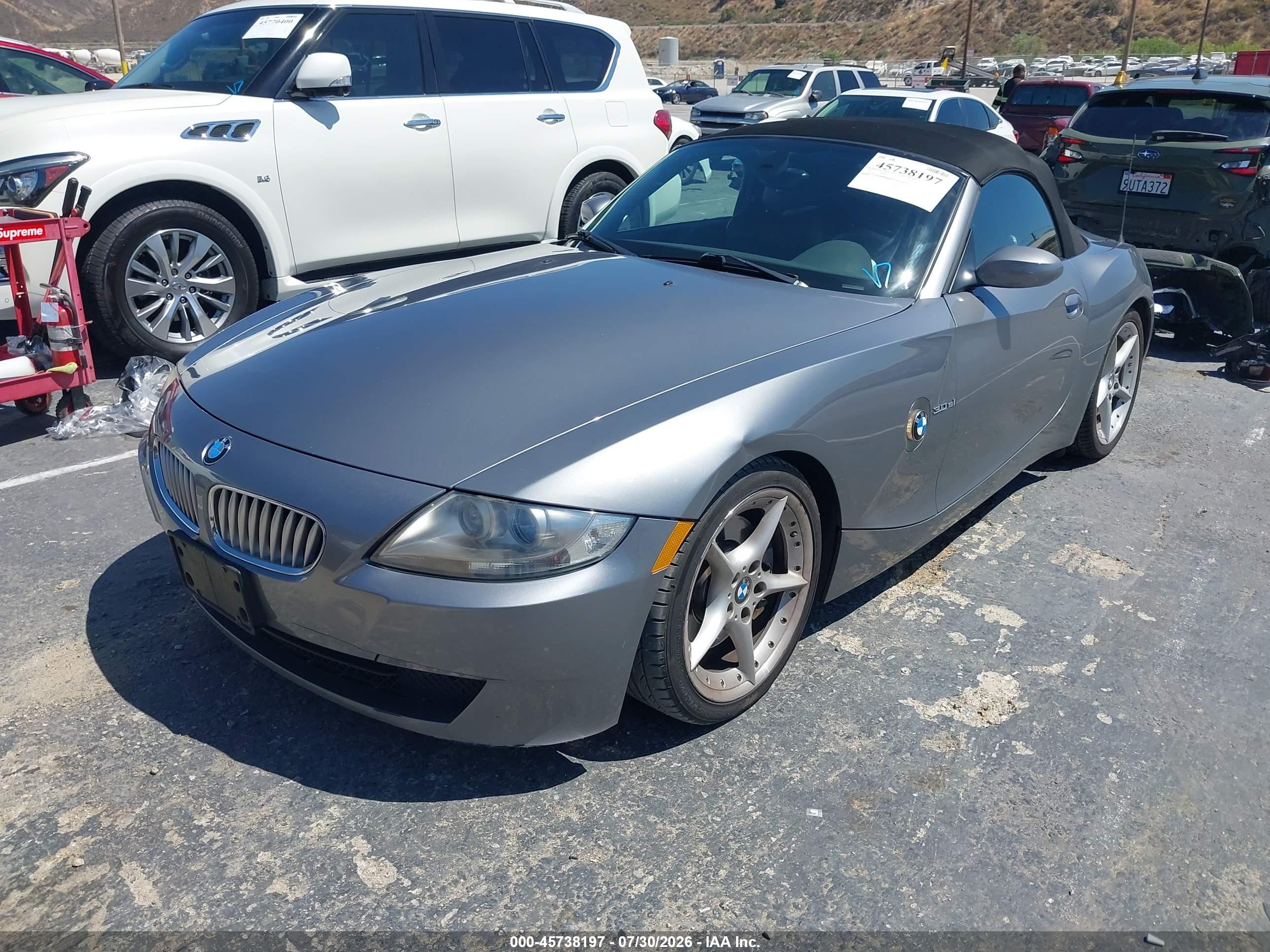 2008 Bmw Z4 3.0si Gray vin: 4USBU53528LX04285