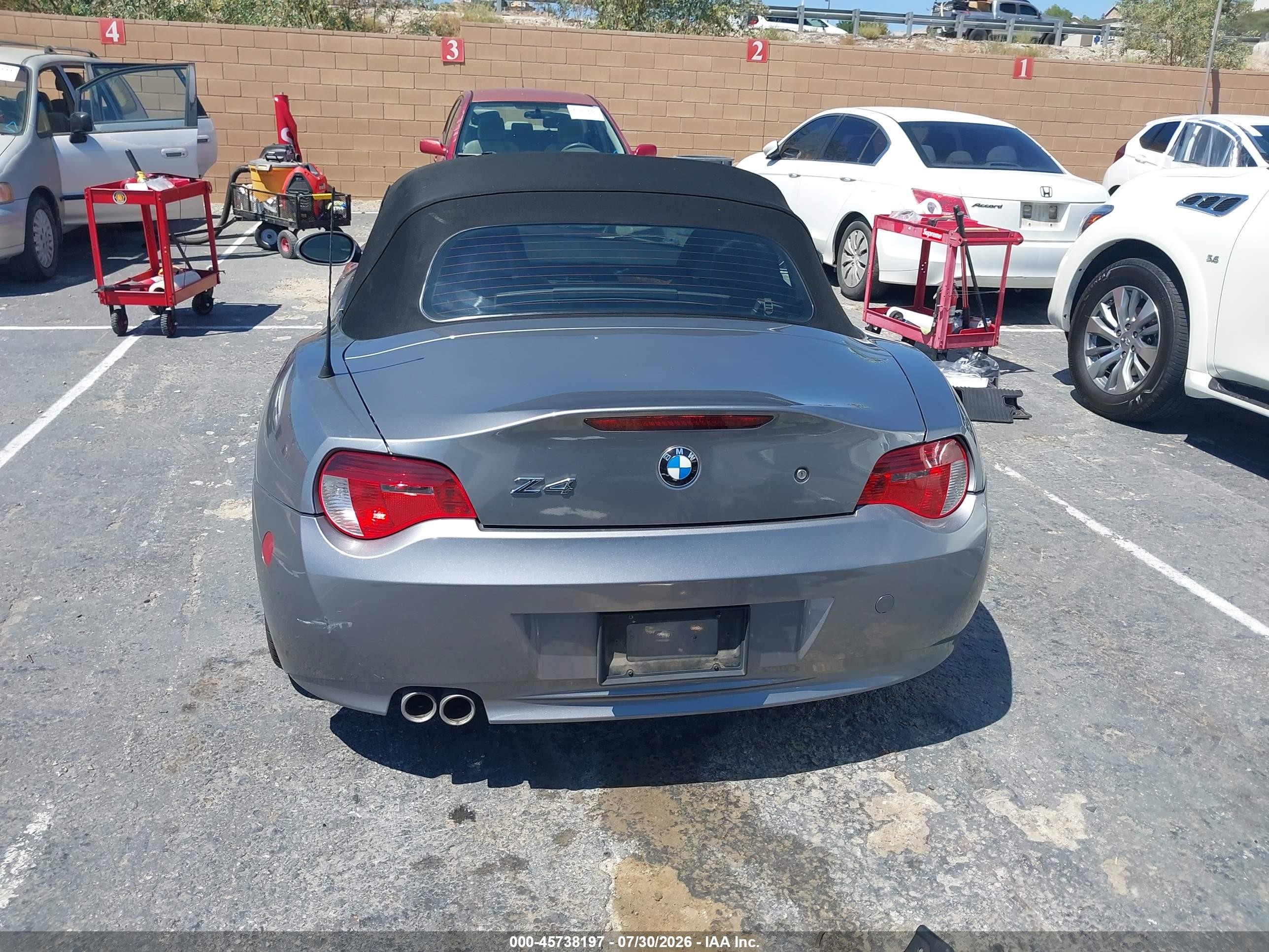 2008 Bmw Z4 3.0si Gray vin: 4USBU53528LX04285