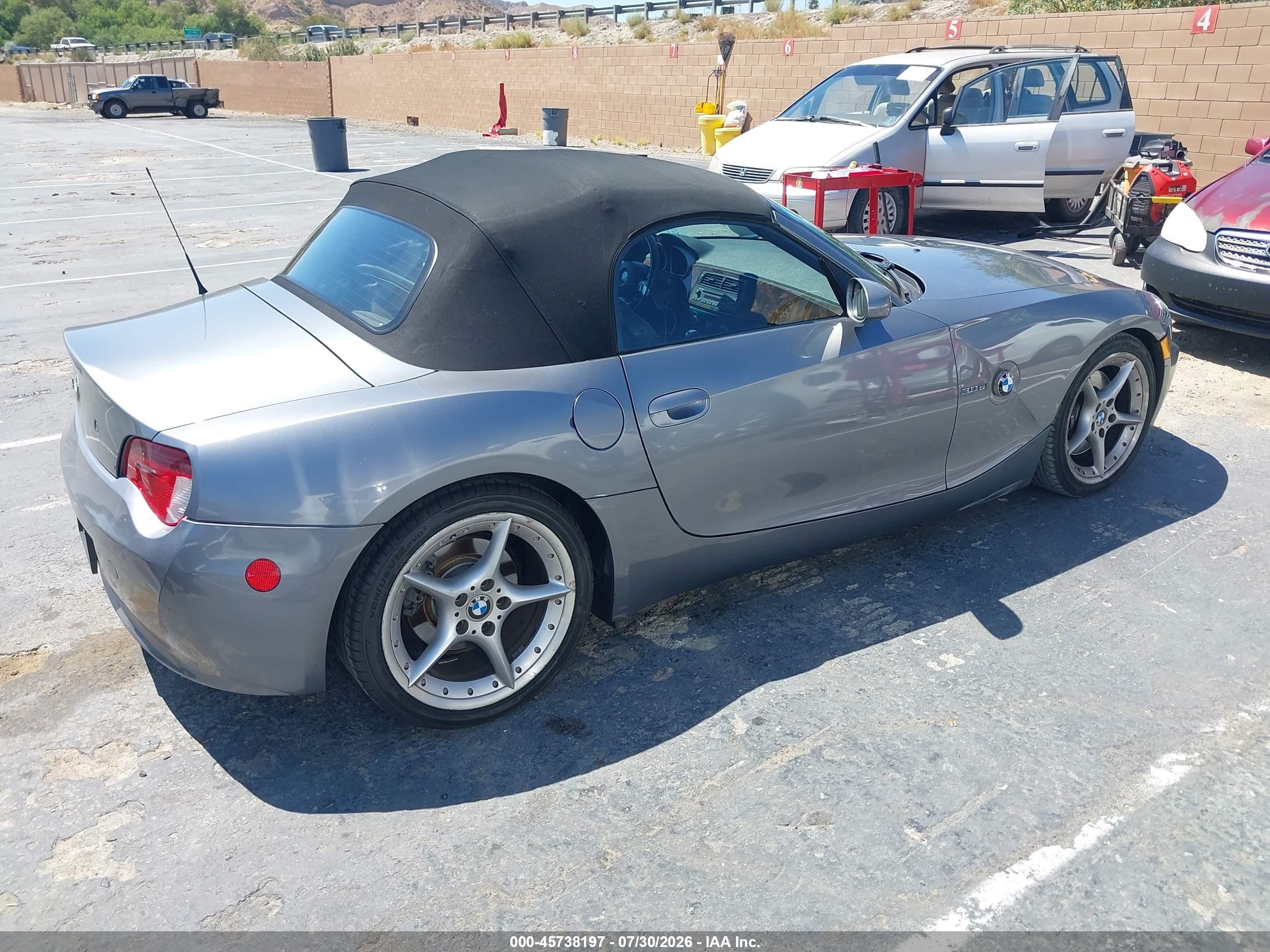 2008 Bmw Z4 3.0si Gray vin: 4USBU53528LX04285