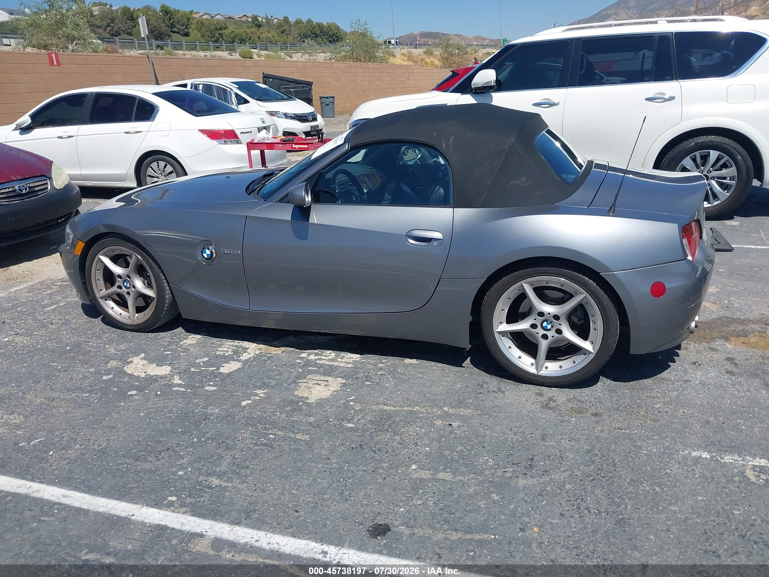 2008 Bmw Z4 3.0si Gray vin: 4USBU53528LX04285