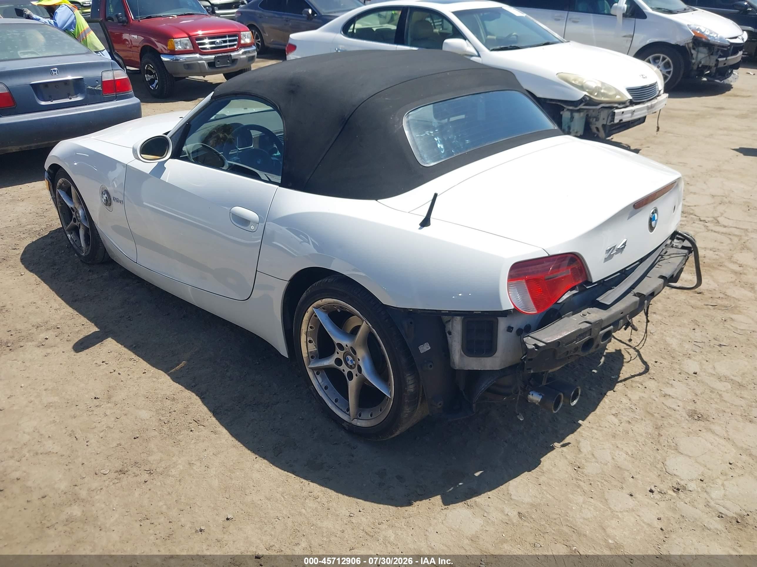 2008 Bmw Z4 3.0si White vin: 4USBU53568LW93503