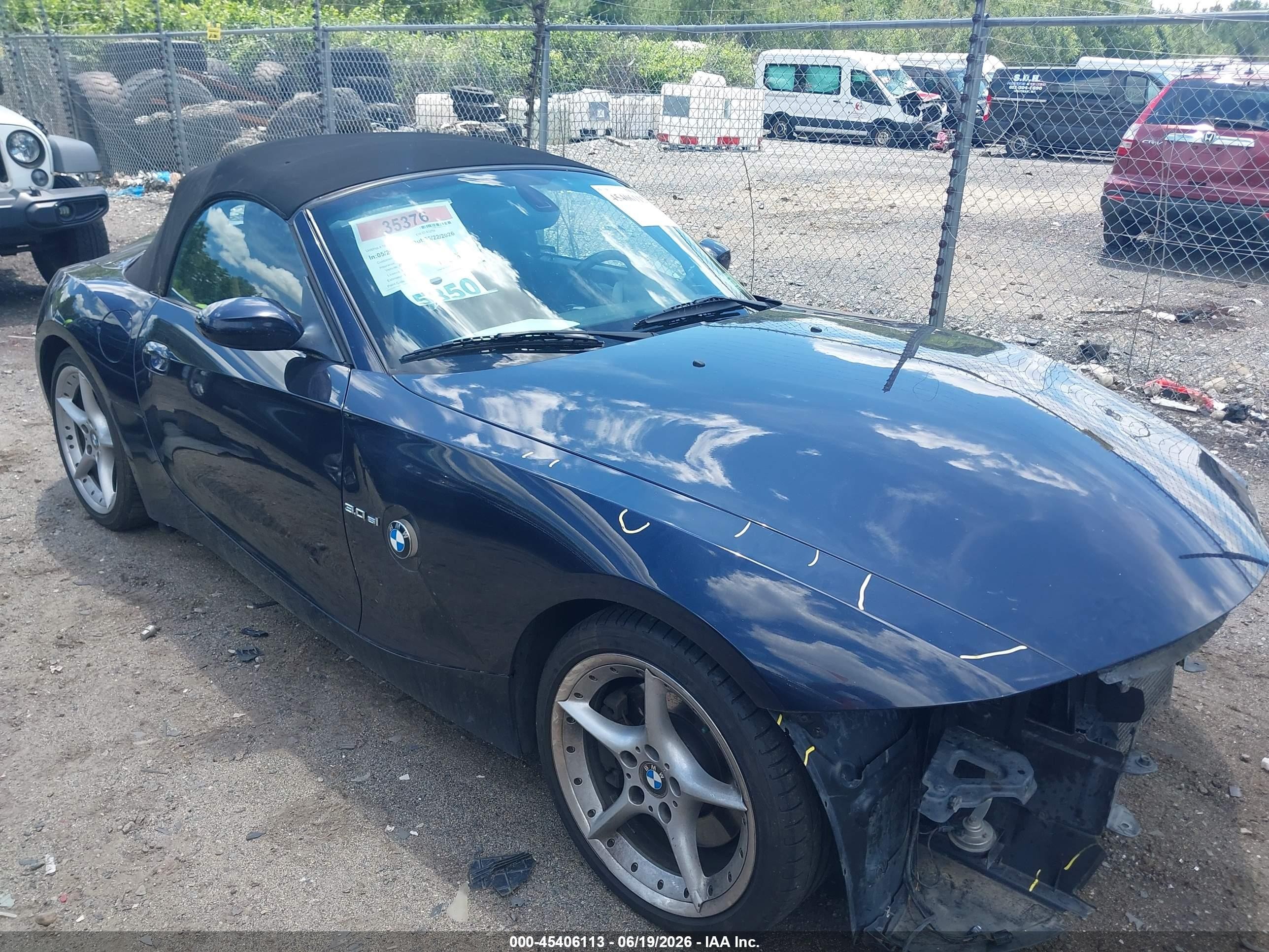 2007 Bmw Z4 3.0si Navy vin: 4USBU53577LW92469