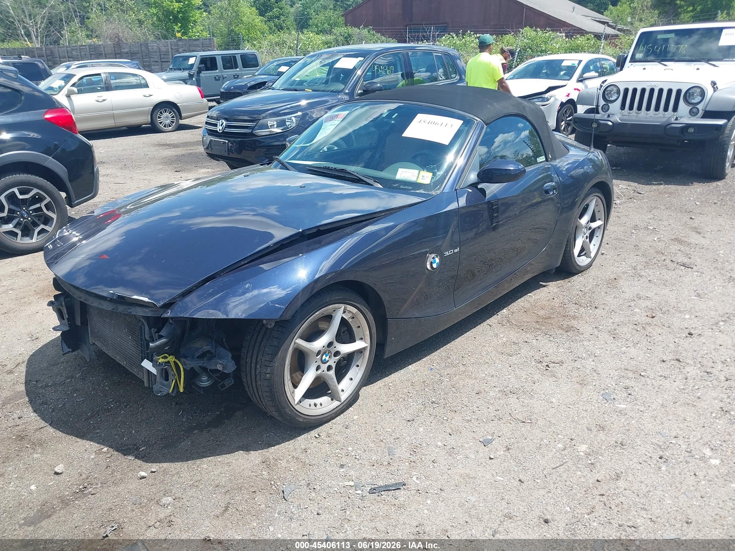 2007 Bmw Z4 3.0si Navy vin: 4USBU53577LW92469