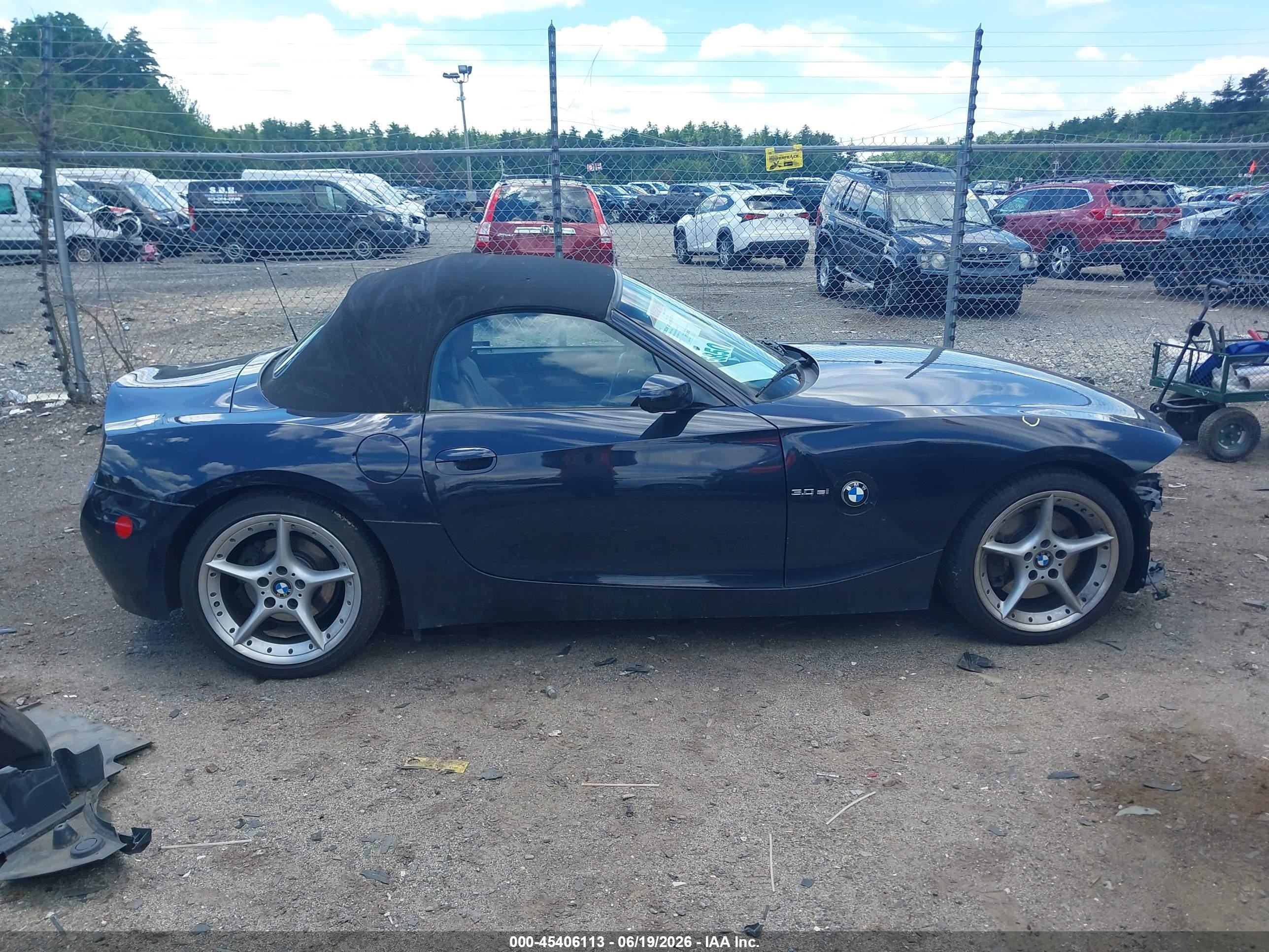 2007 Bmw Z4 3.0si Navy vin: 4USBU53577LW92469