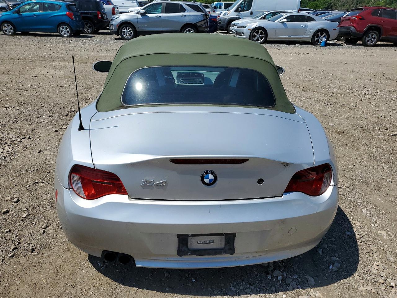 2006 Bmw Z4 3.0si Silver vin: 4USBU53586LX00514