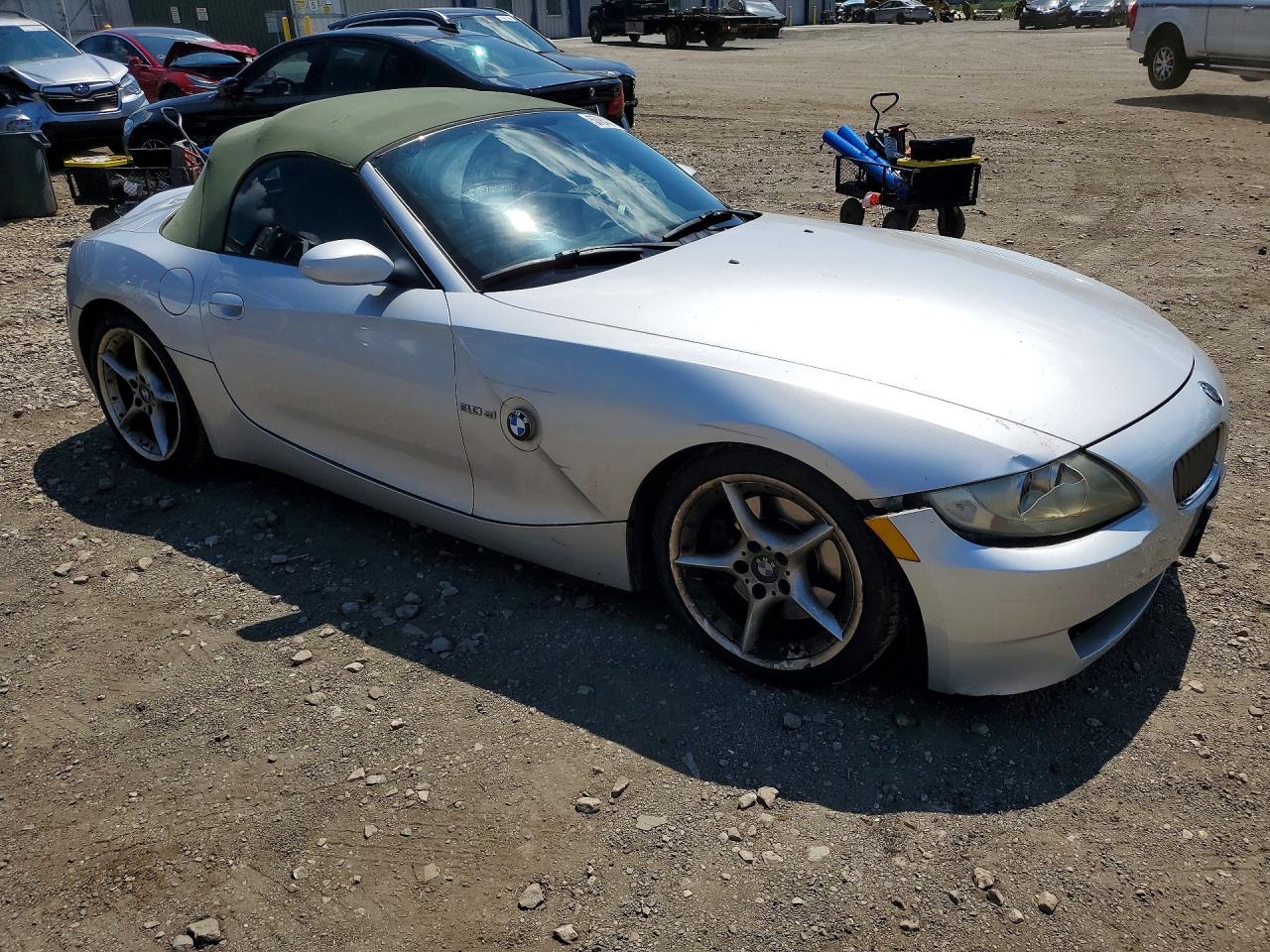 2006 Bmw Z4 3.0si Silver vin: 4USBU53586LX00514