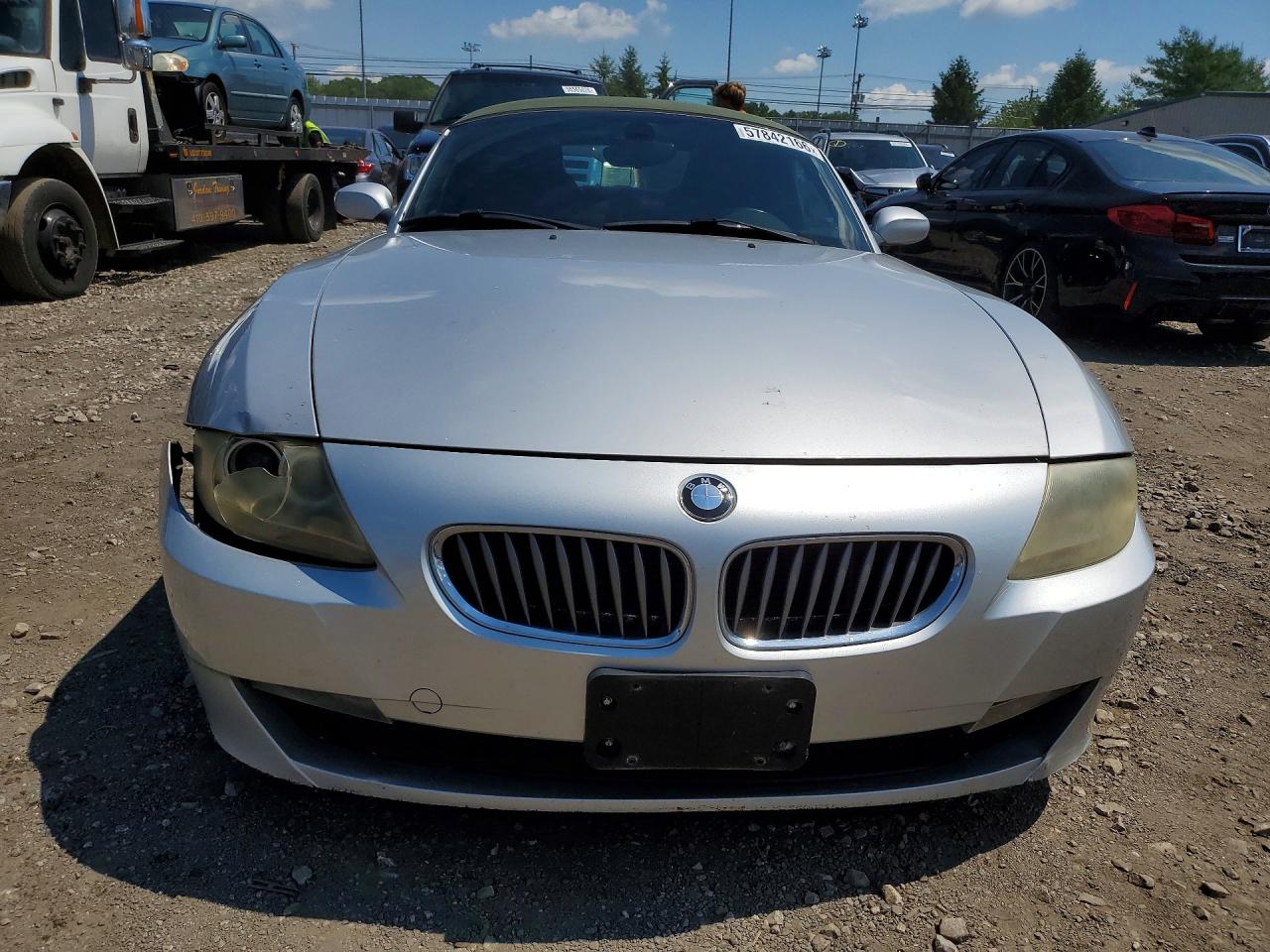 2006 Bmw Z4 3.0si Silver vin: 4USBU53586LX00514