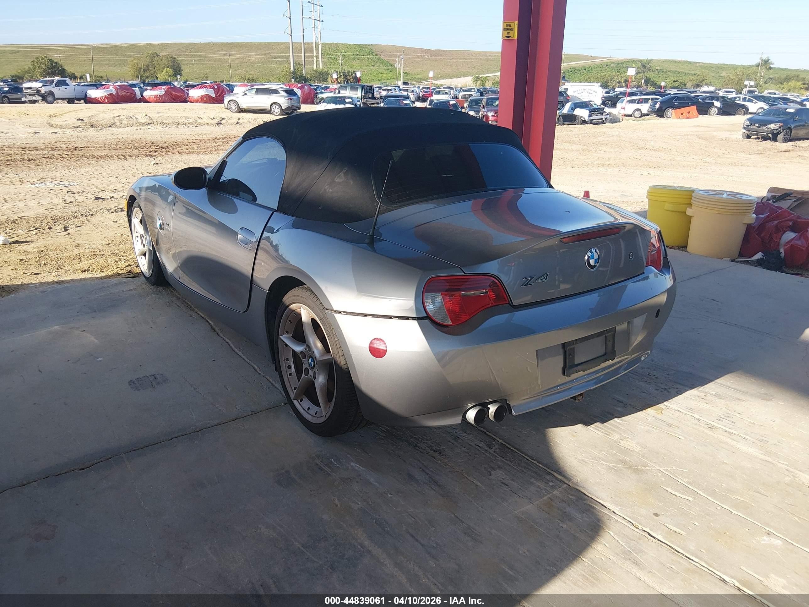 2007 Bmw Z4 3.0si Серый vin: 4USBU53597LW92974