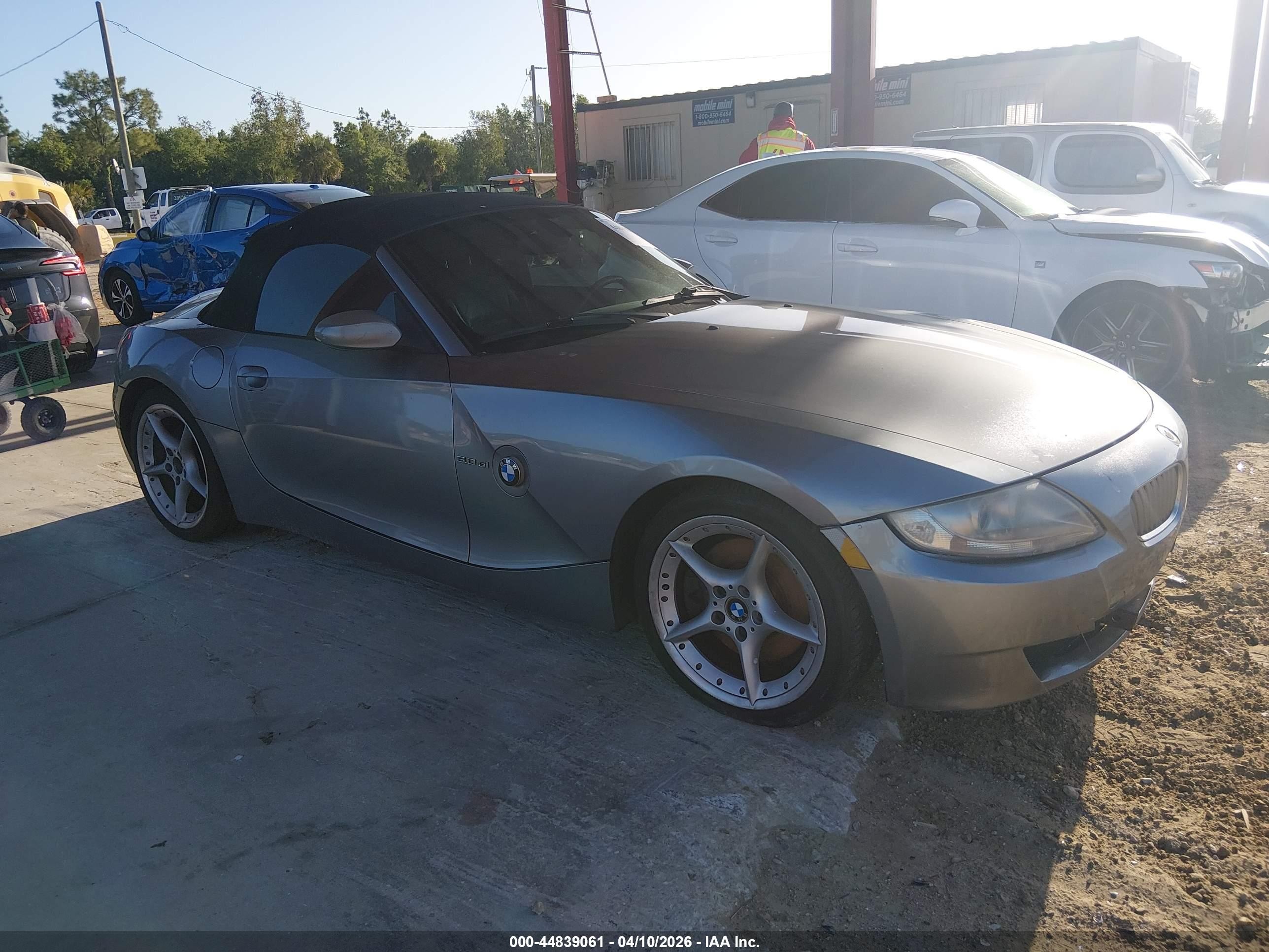 2007 Bmw Z4 3.0si Серый vin: 4USBU53597LW92974