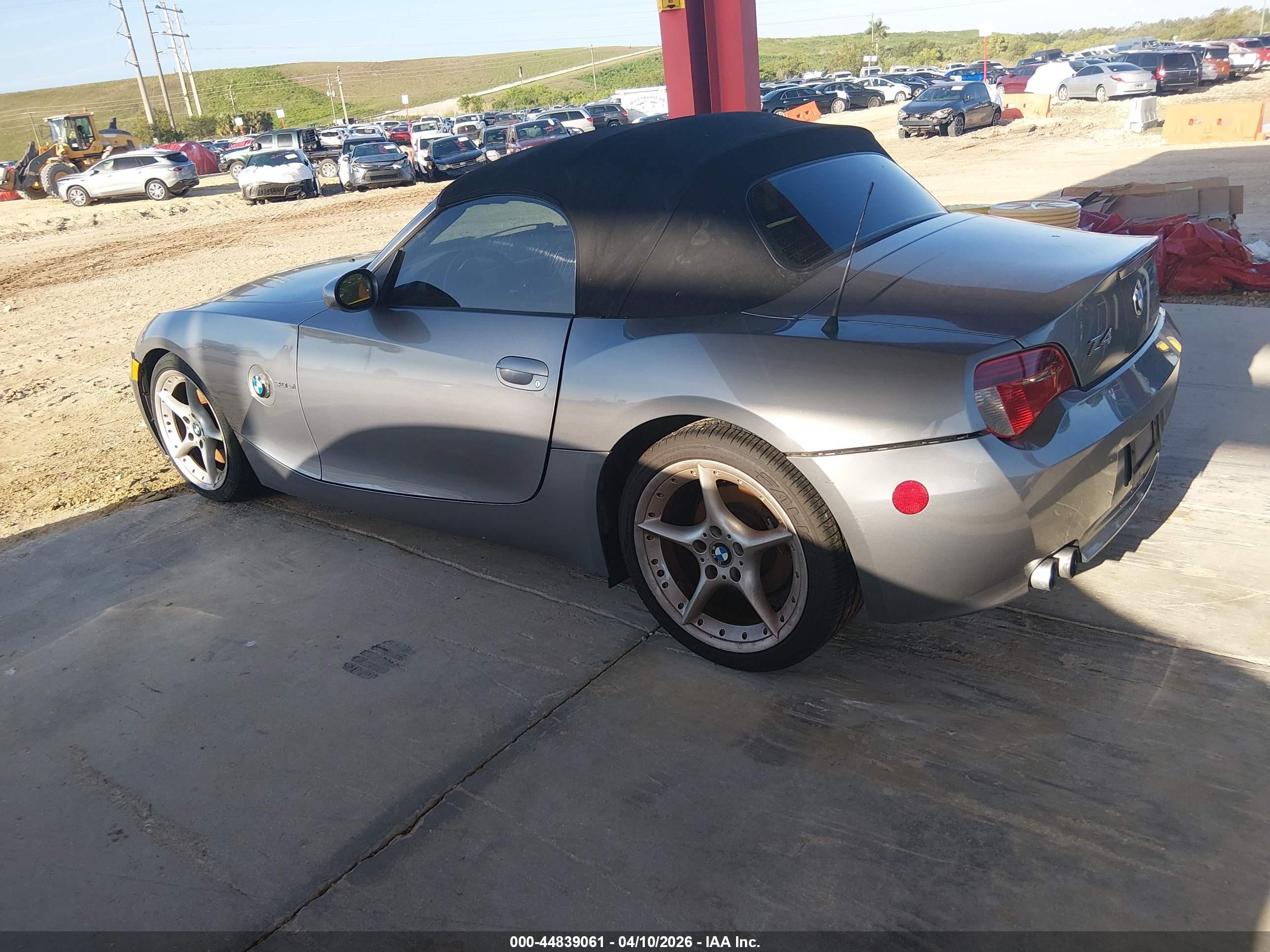 2007 Bmw Z4 3.0si Серый vin: 4USBU53597LW92974