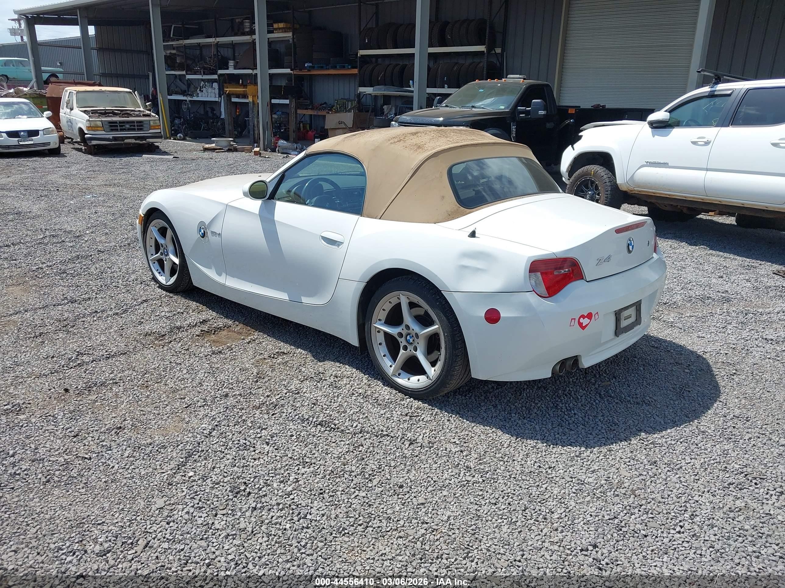 2008 Bmw Z4 3.0si White vin: 4USBU53598LX04526