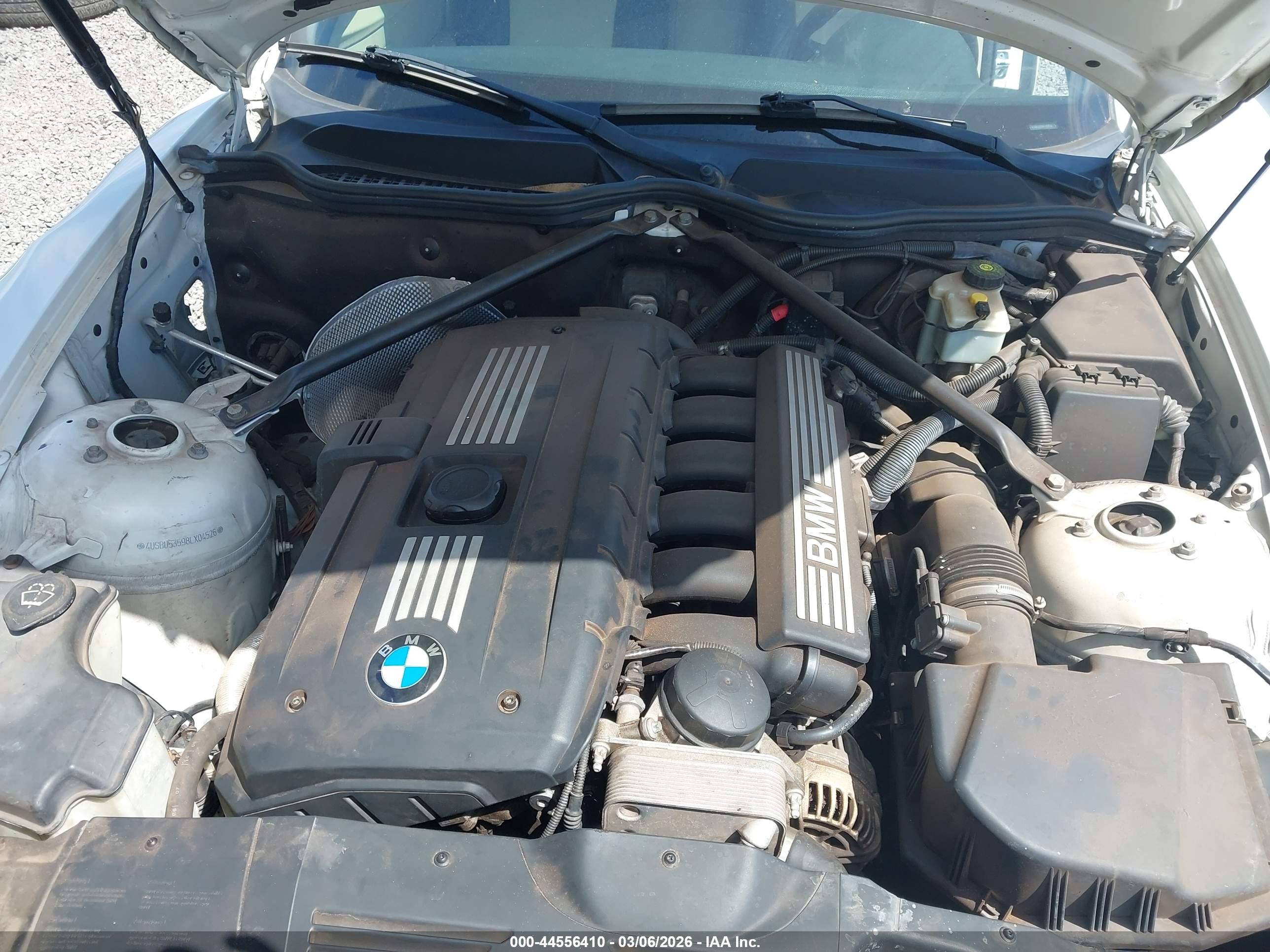 2008 Bmw Z4 3.0si White vin: 4USBU53598LX04526