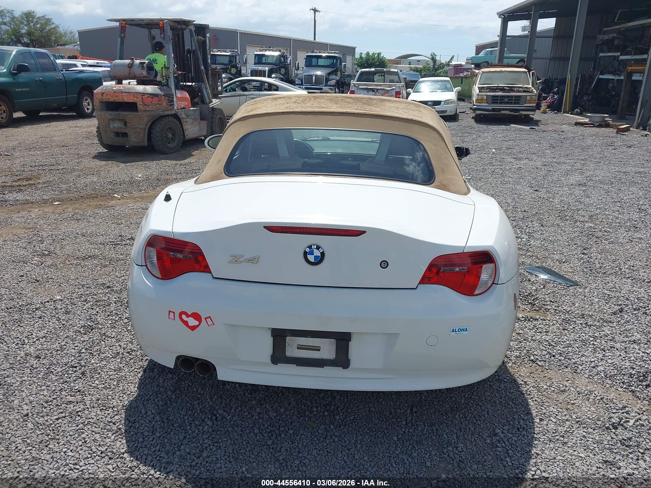 2008 Bmw Z4 3.0si White vin: 4USBU53598LX04526