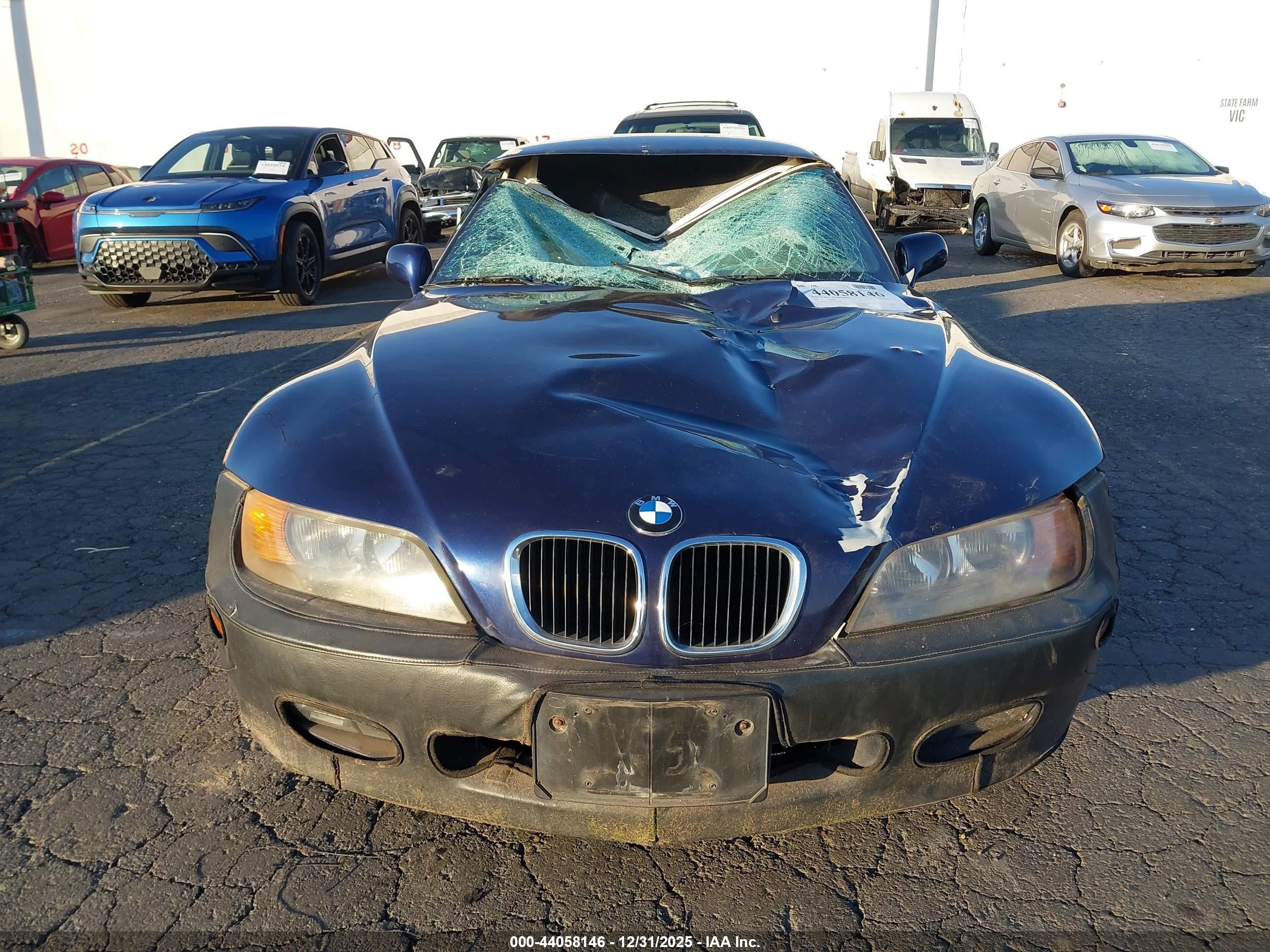 1997 Bmw Z3 1.9l Roadster Blue vin: 4USCH7320VLB84726