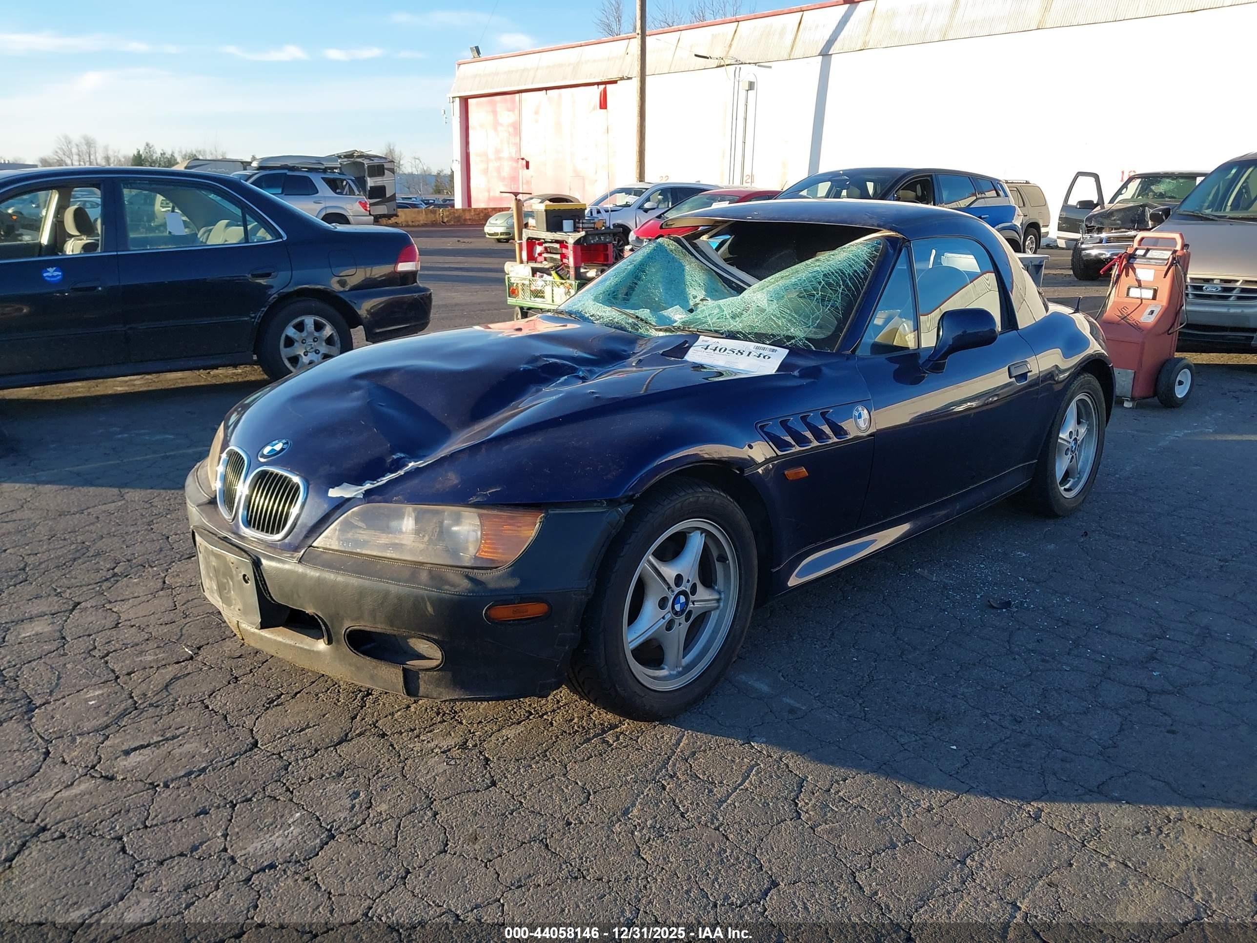 1997 Bmw Z3 1.9l Roadster Blue vin: 4USCH7320VLB84726