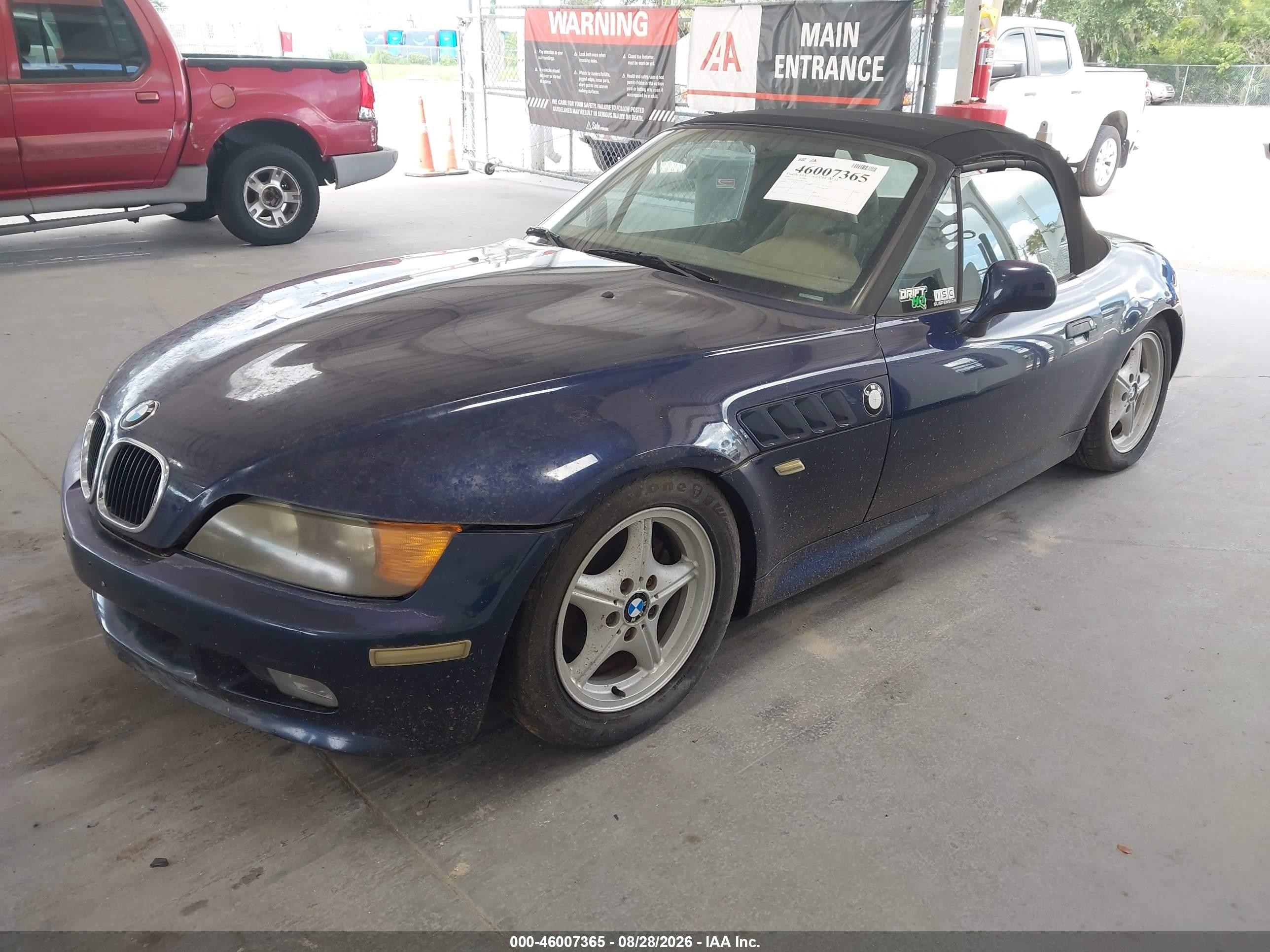 1997 Bmw Z3 1.9l Roadster Blue vin: 4USCH7320VLE05080