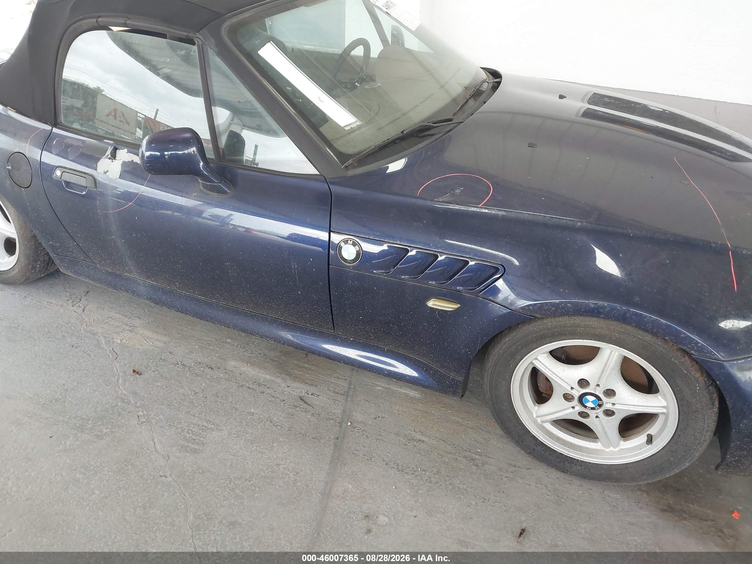 1997 Bmw Z3 1.9l Roadster Blue vin: 4USCH7320VLE05080