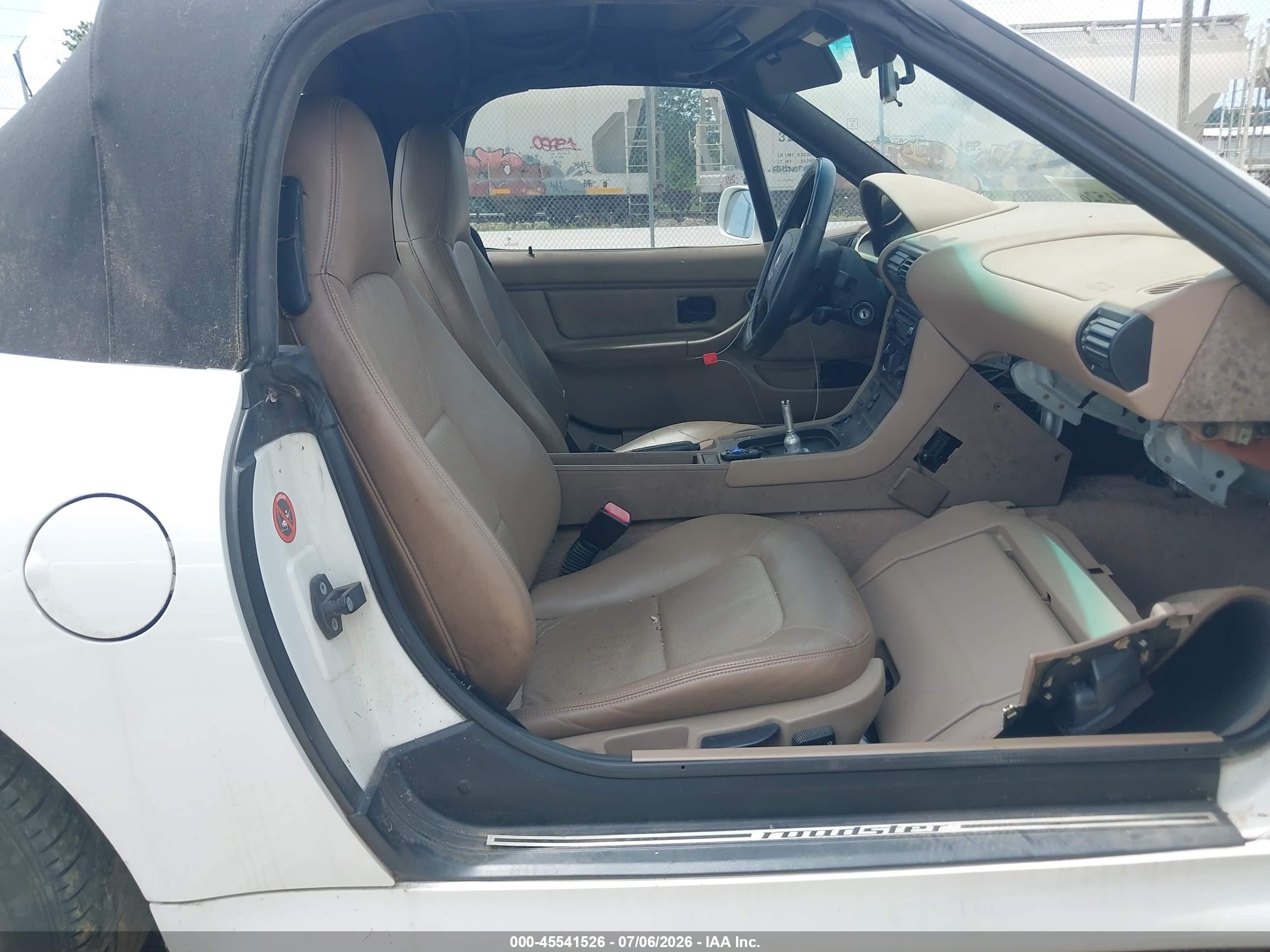 1997 Bmw Z3 1.9l Roadster White vin: 4USCH7320VLE05306