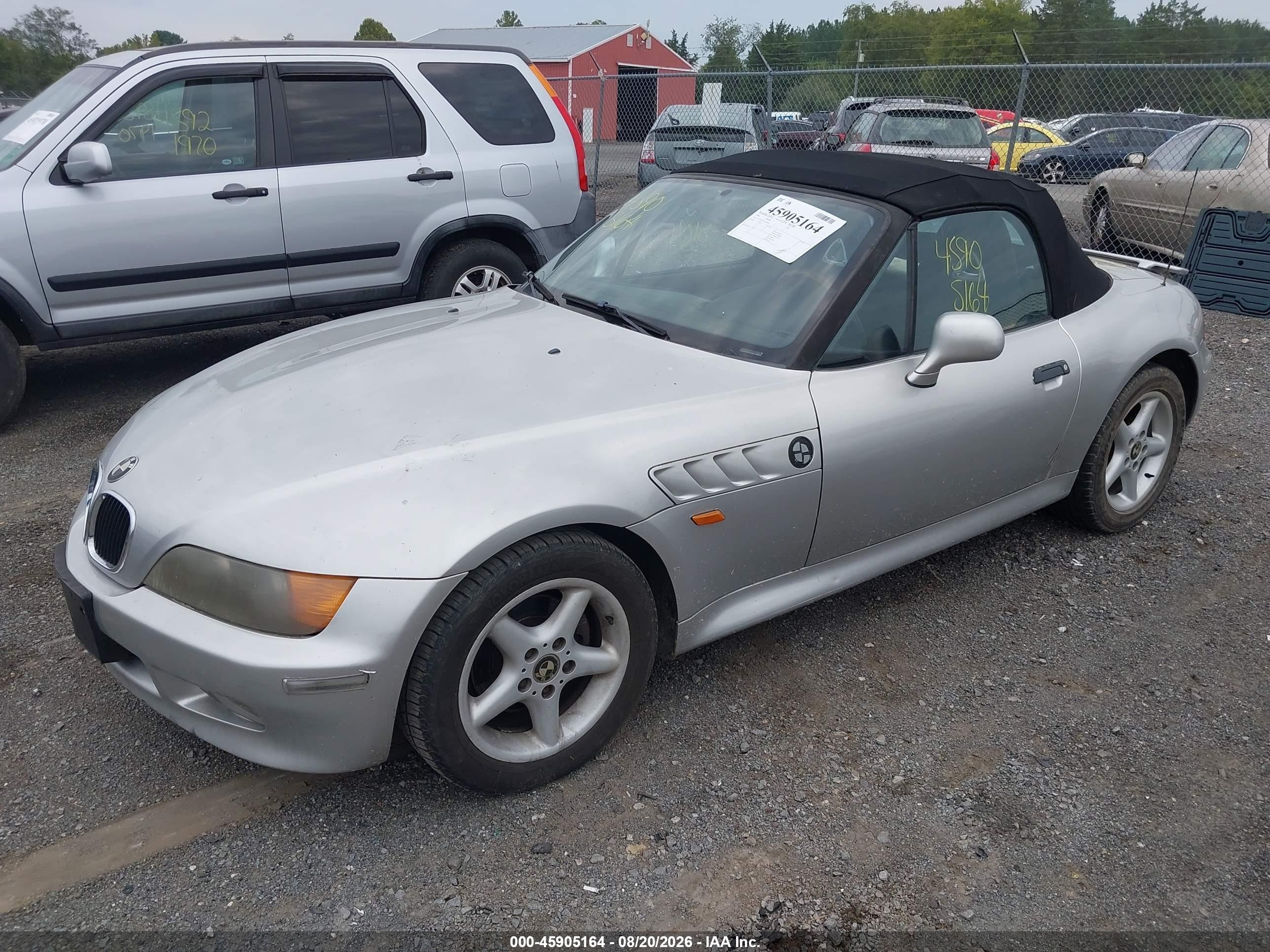 1996 Bmw Z3 1.9 Silver vin: 4USCH7321TLB68905