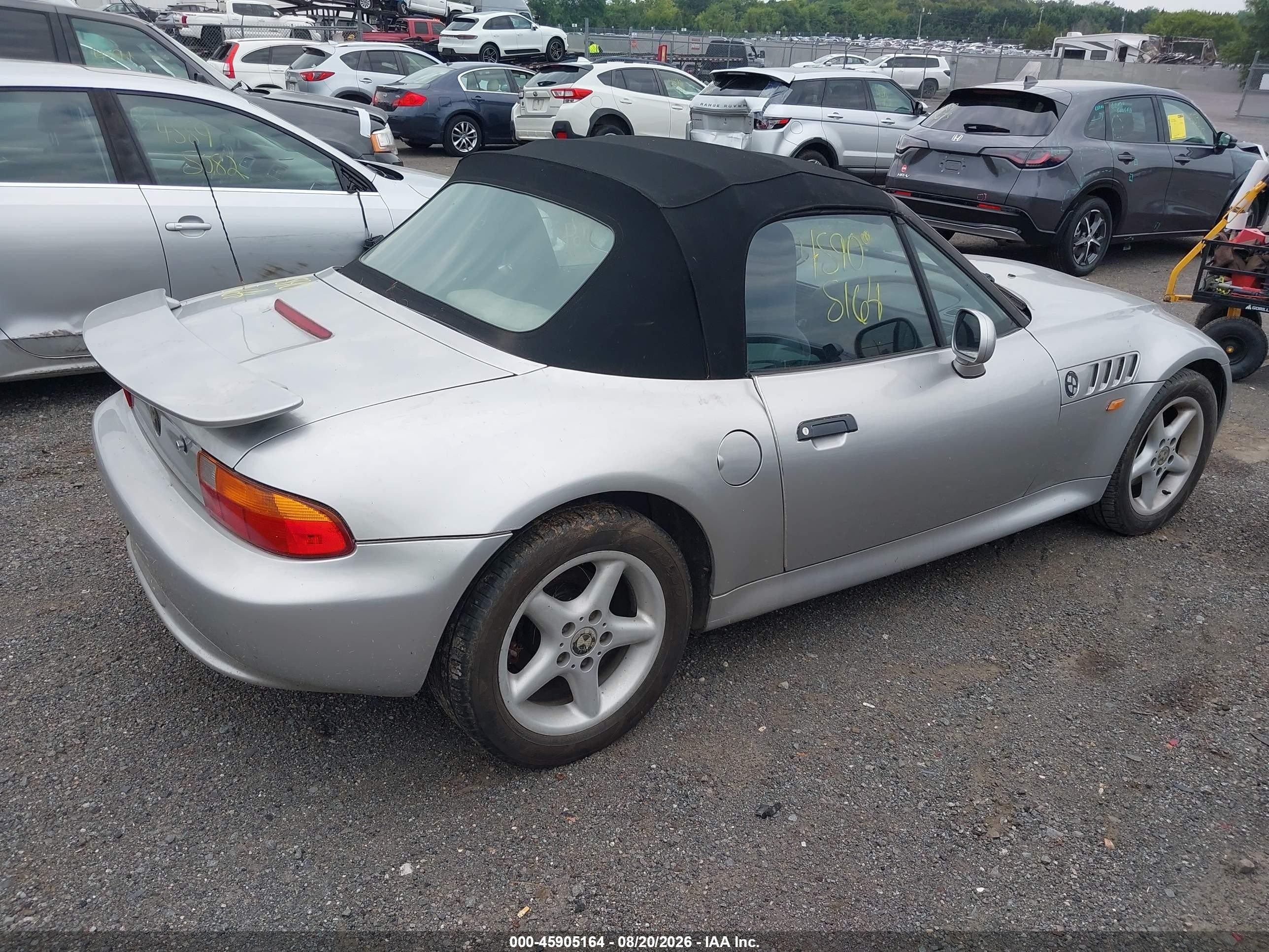 1996 Bmw Z3 1.9 Silver vin: 4USCH7321TLB68905