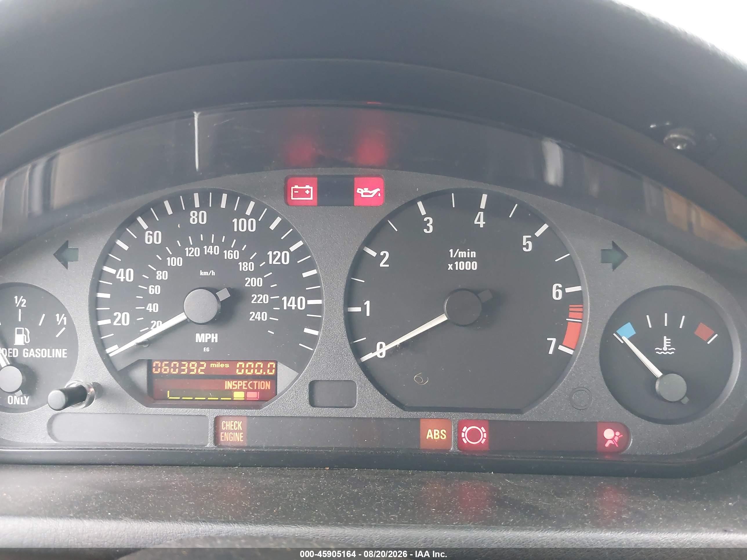 1996 Bmw Z3 1.9 Silver vin: 4USCH7321TLB68905