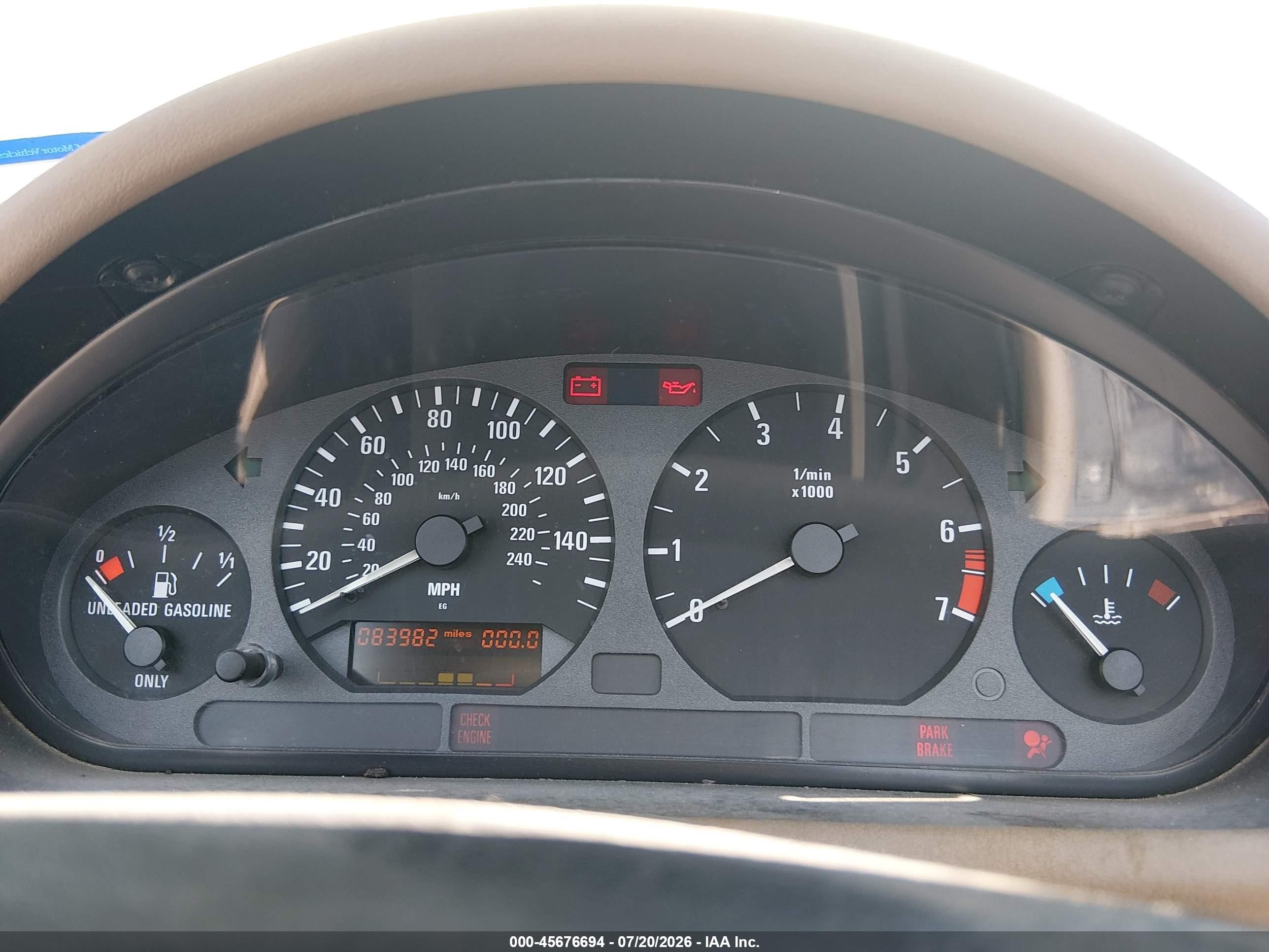 1996 Bmw Z3 1.9 White vin: 4USCH7321TLB69293