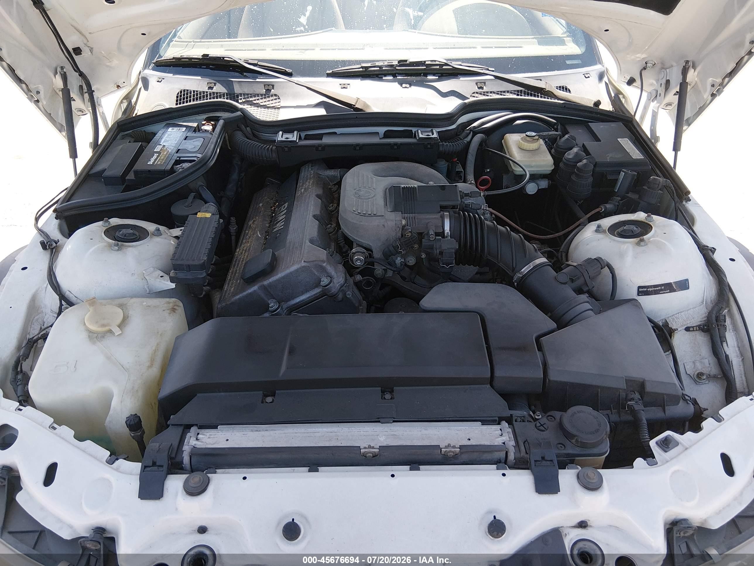 1996 Bmw Z3 1.9 White vin: 4USCH7321TLB69293