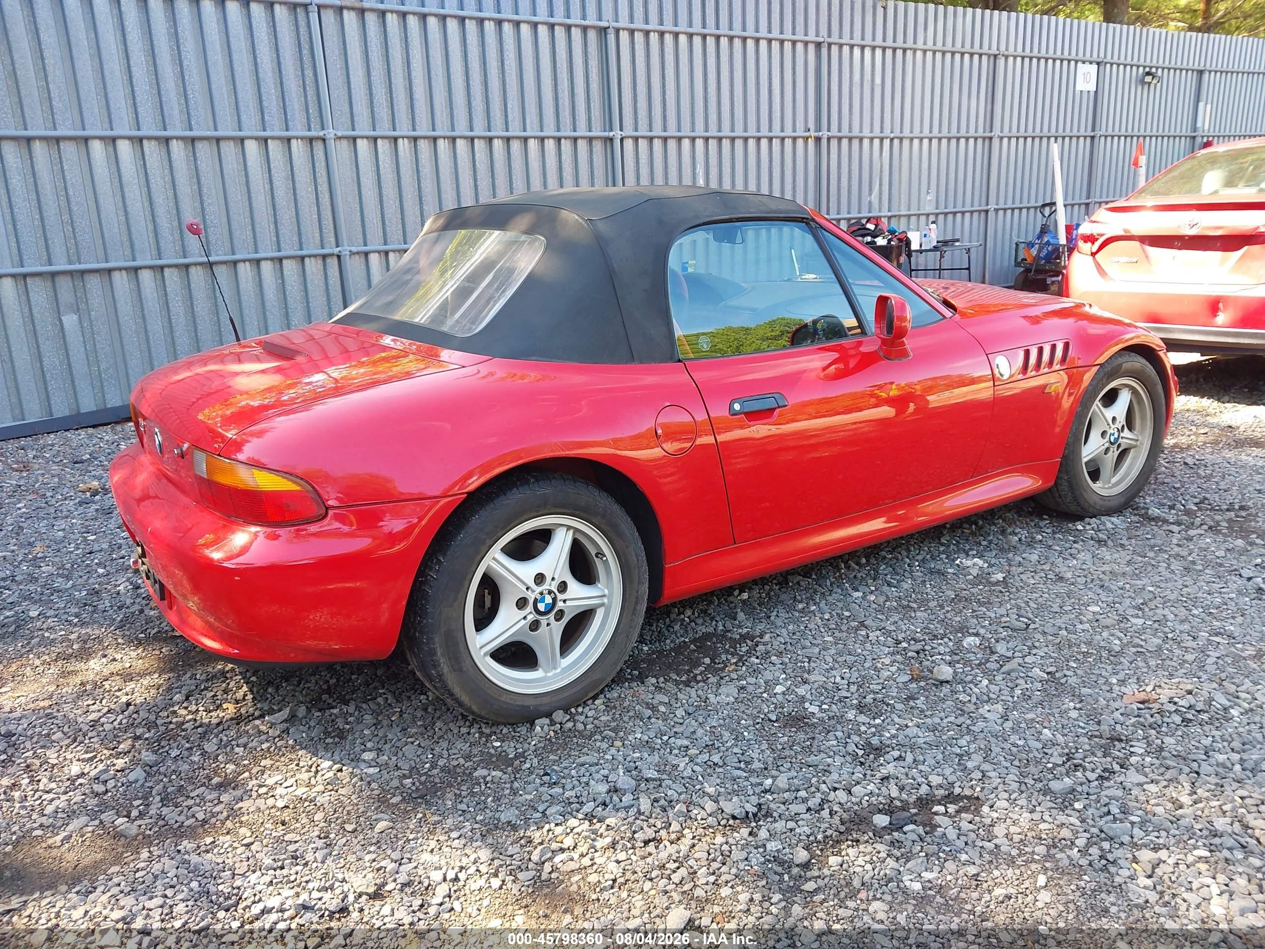 1998 Bmw Z3 1.9 Red vin: 4USCH7321WLE07292