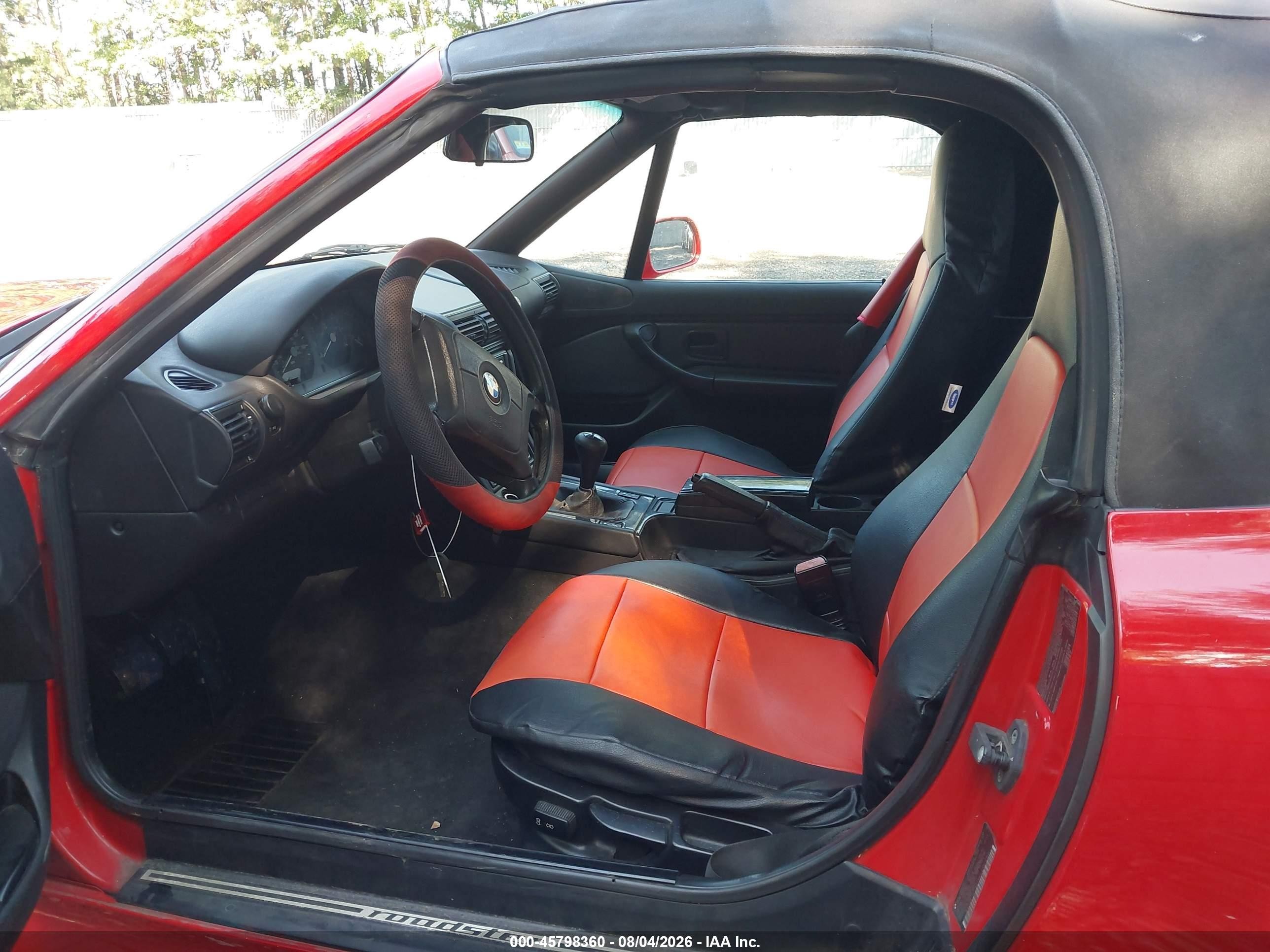 1998 Bmw Z3 1.9 Red vin: 4USCH7321WLE07292