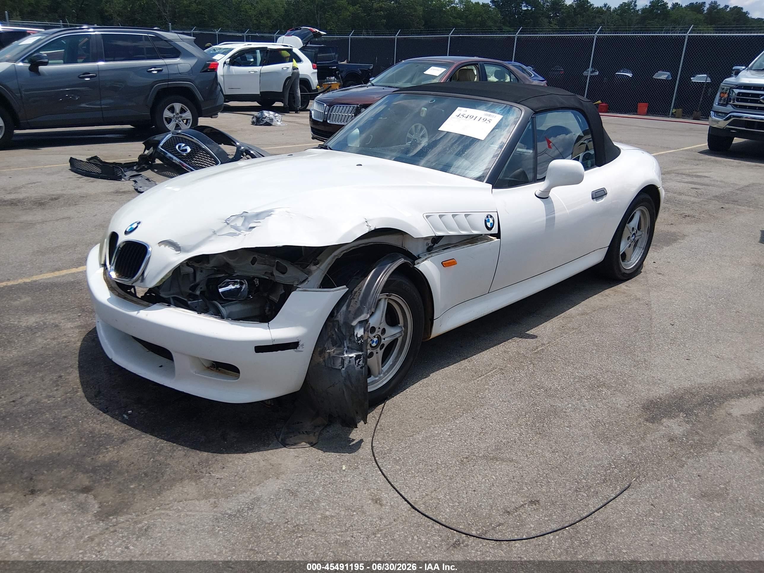 1997 Bmw Z3 1.9l Roadster White vin: 4USCH7326VLE04662
