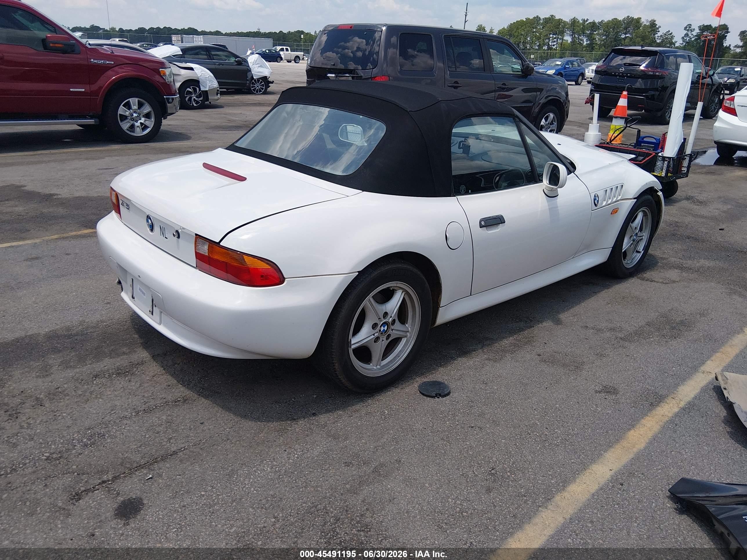 1997 Bmw Z3 1.9l Roadster White vin: 4USCH7326VLE04662