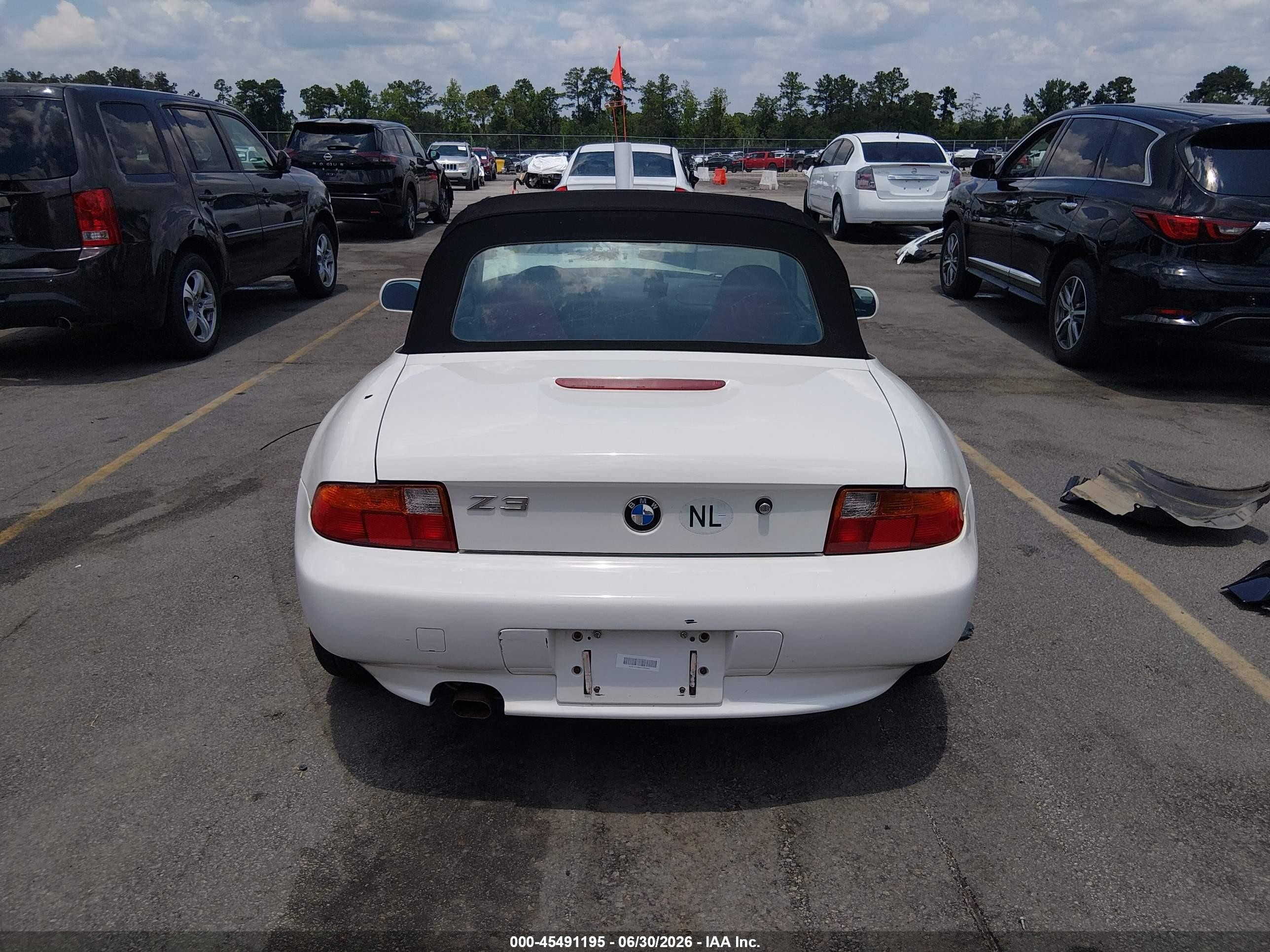 1997 Bmw Z3 1.9l Roadster White vin: 4USCH7326VLE04662