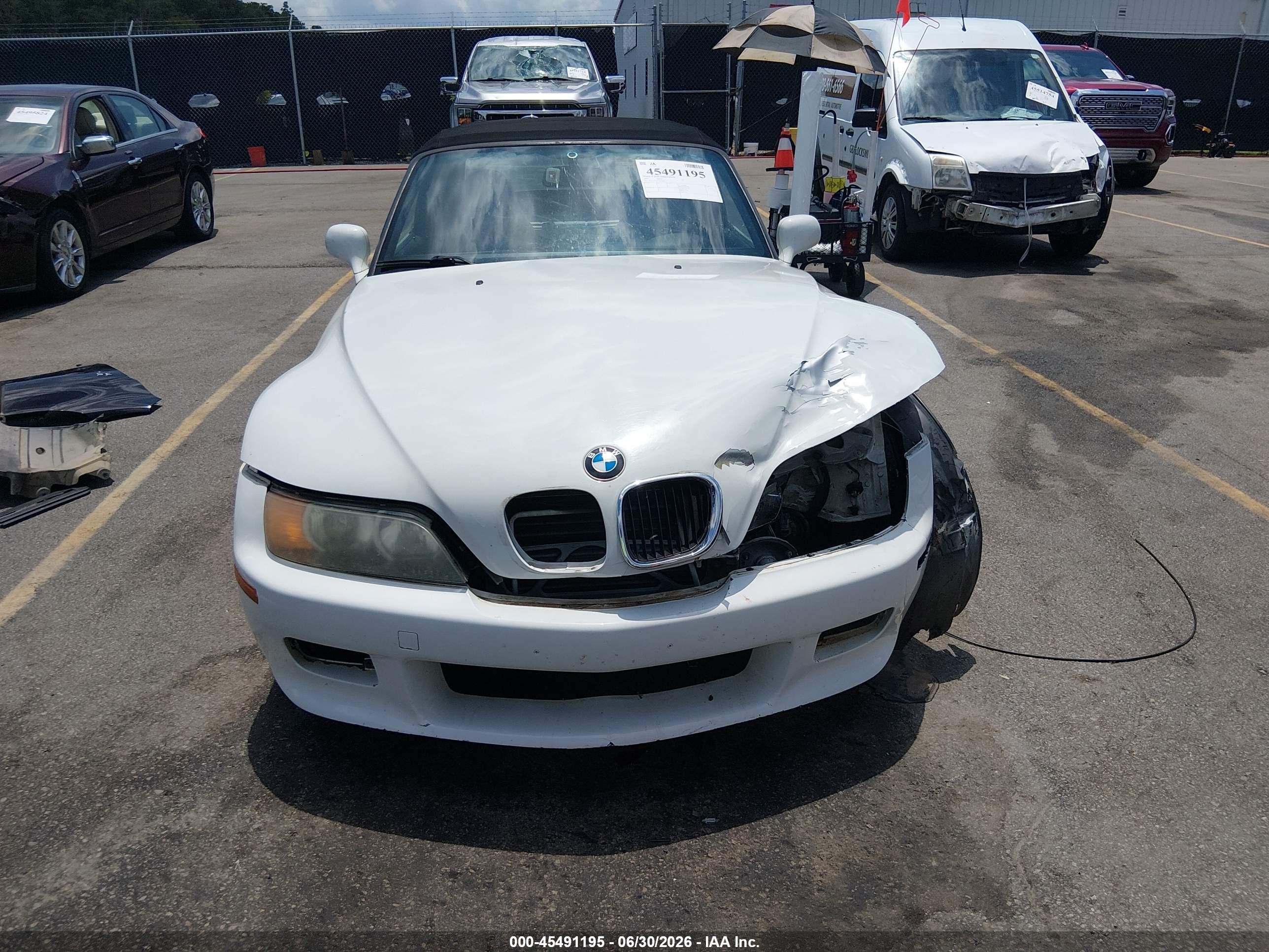 1997 Bmw Z3 1.9l Roadster White vin: 4USCH7326VLE04662